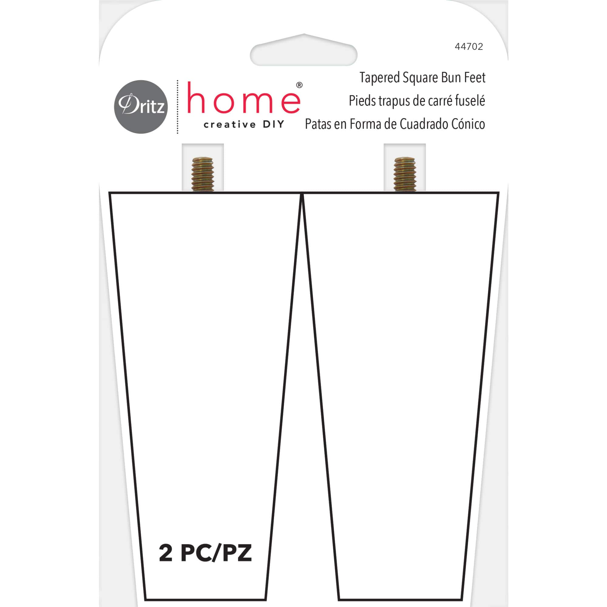 Dritz® Home Unfinished Wood Tapered Square Bun Feet Set