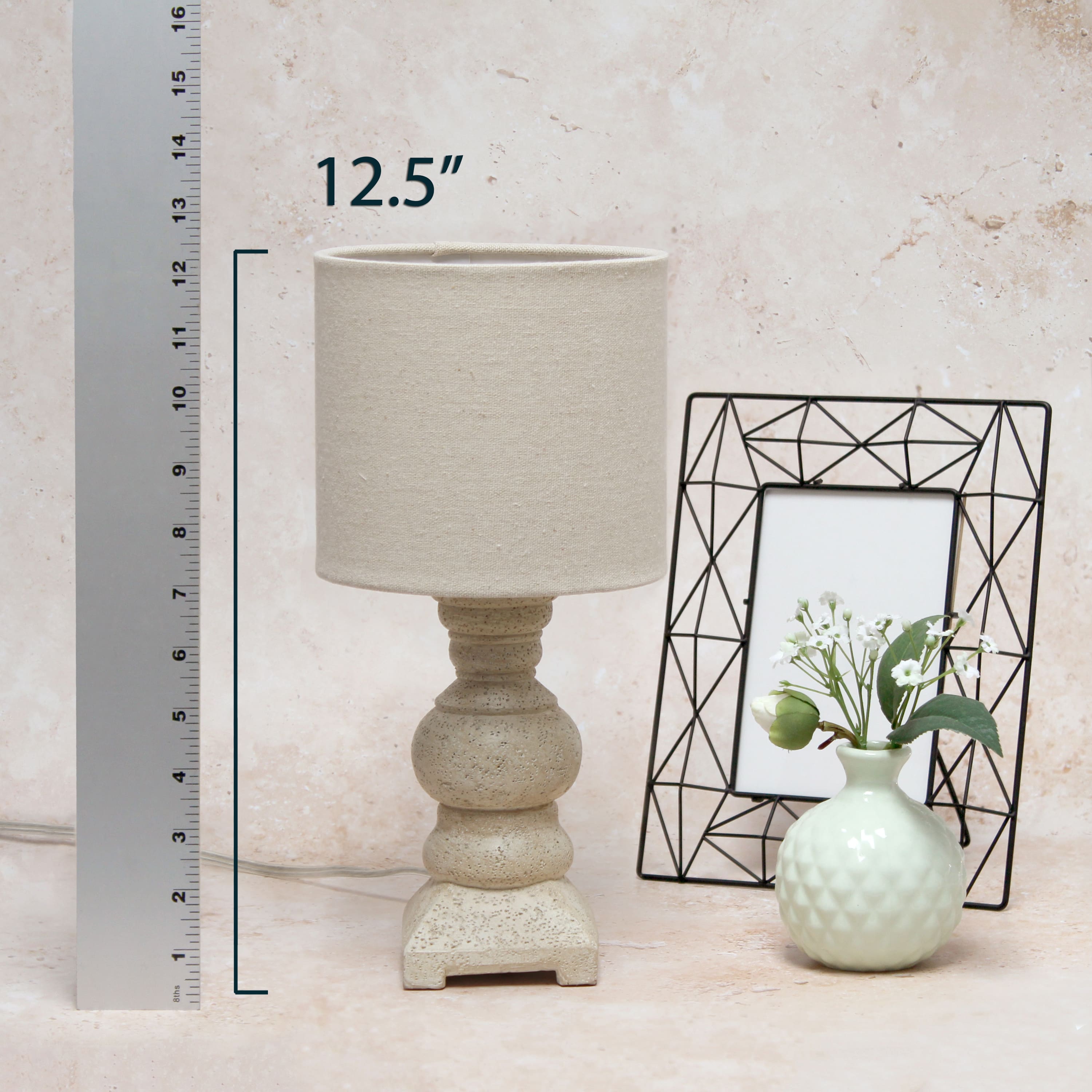Lalia Home 12.5&#x22; Beige Mini Table Lamp
