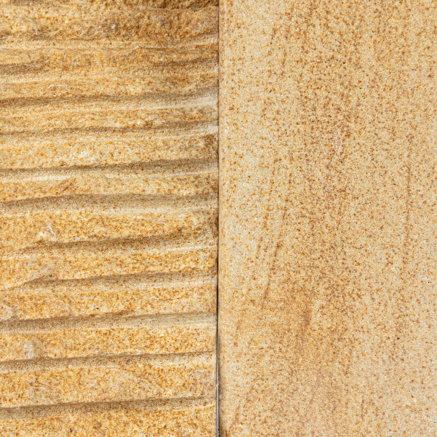 Hello Honey® 6" Natural Sandstone with Ribbed Edge Bookends Set