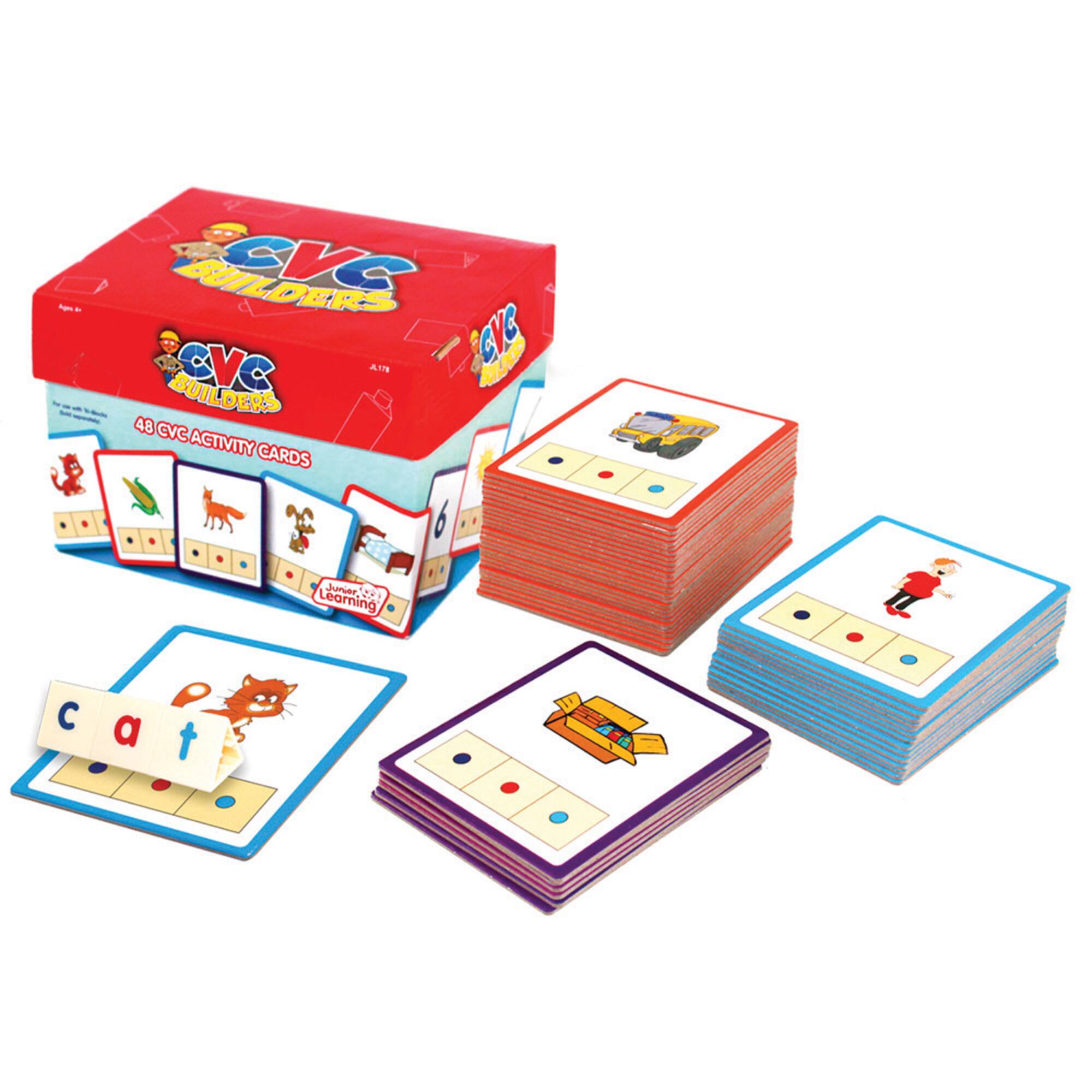 Junior Learning Word Builders Activity Cards - 40 Phonics Cards For Ages 6-7