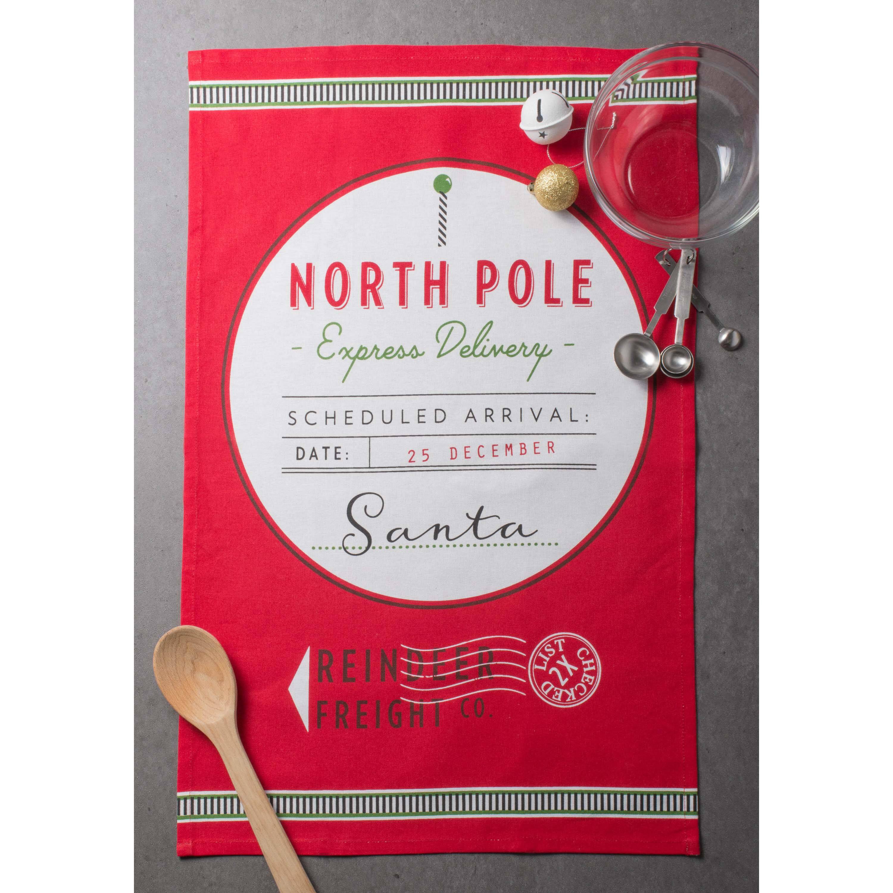 DII&#xAE; North Pole Holiday Printed Dishtowel Set