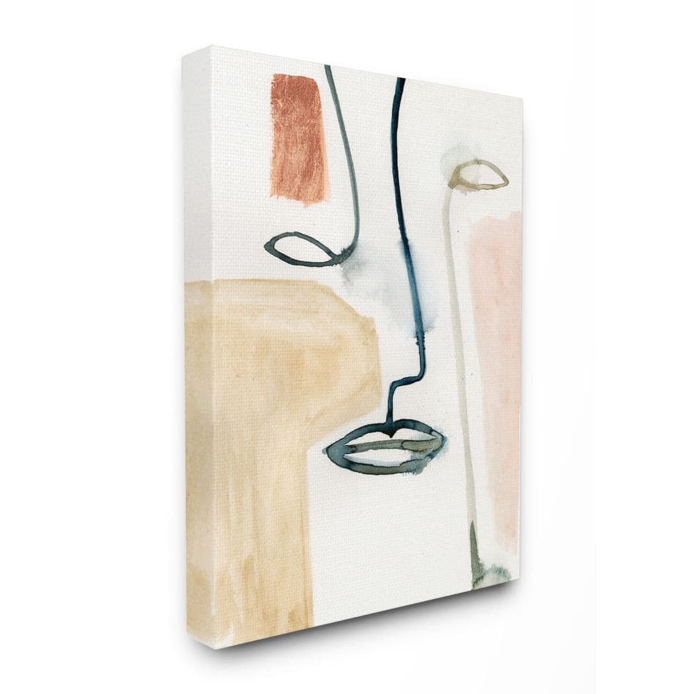 Stupell Industries Abstract Line & Color Block Face Wall Art