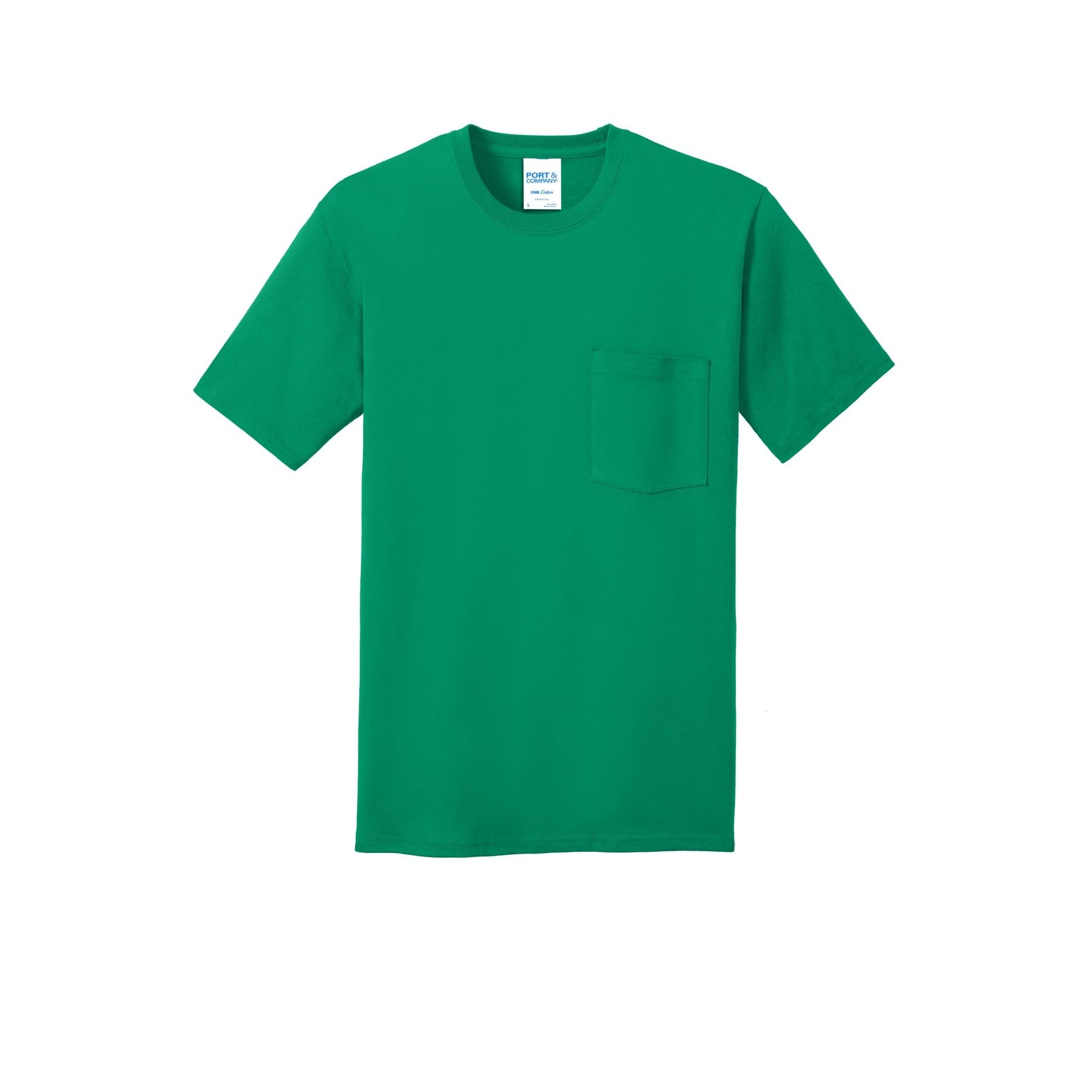 Port & Company® Core Cotton Pocket Adult T-Shirt