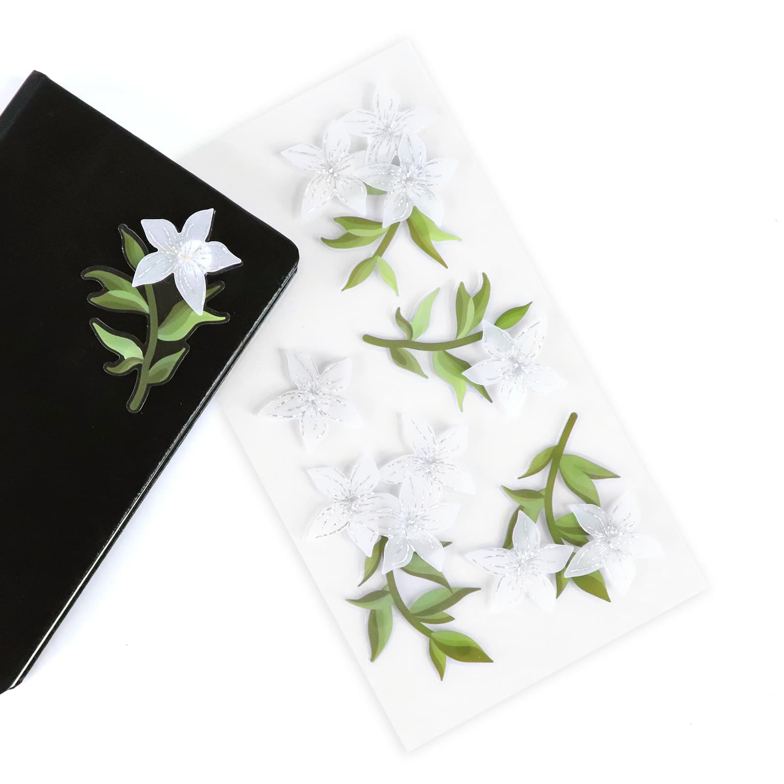 12 Pack: White Floral Stickers by Recollections™