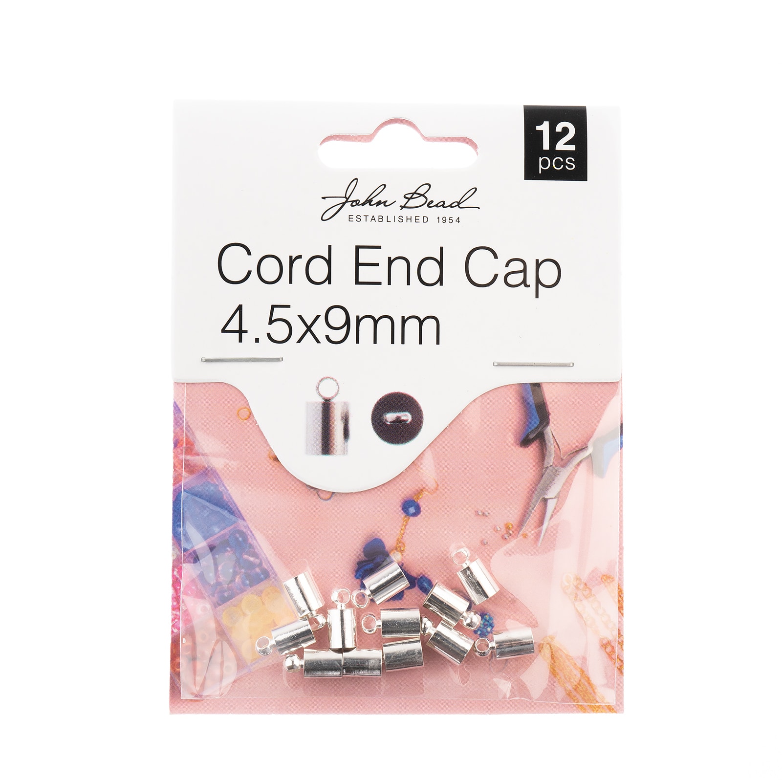 John Bead Must Have Findings 9mm Cord End Caps, 12ct.