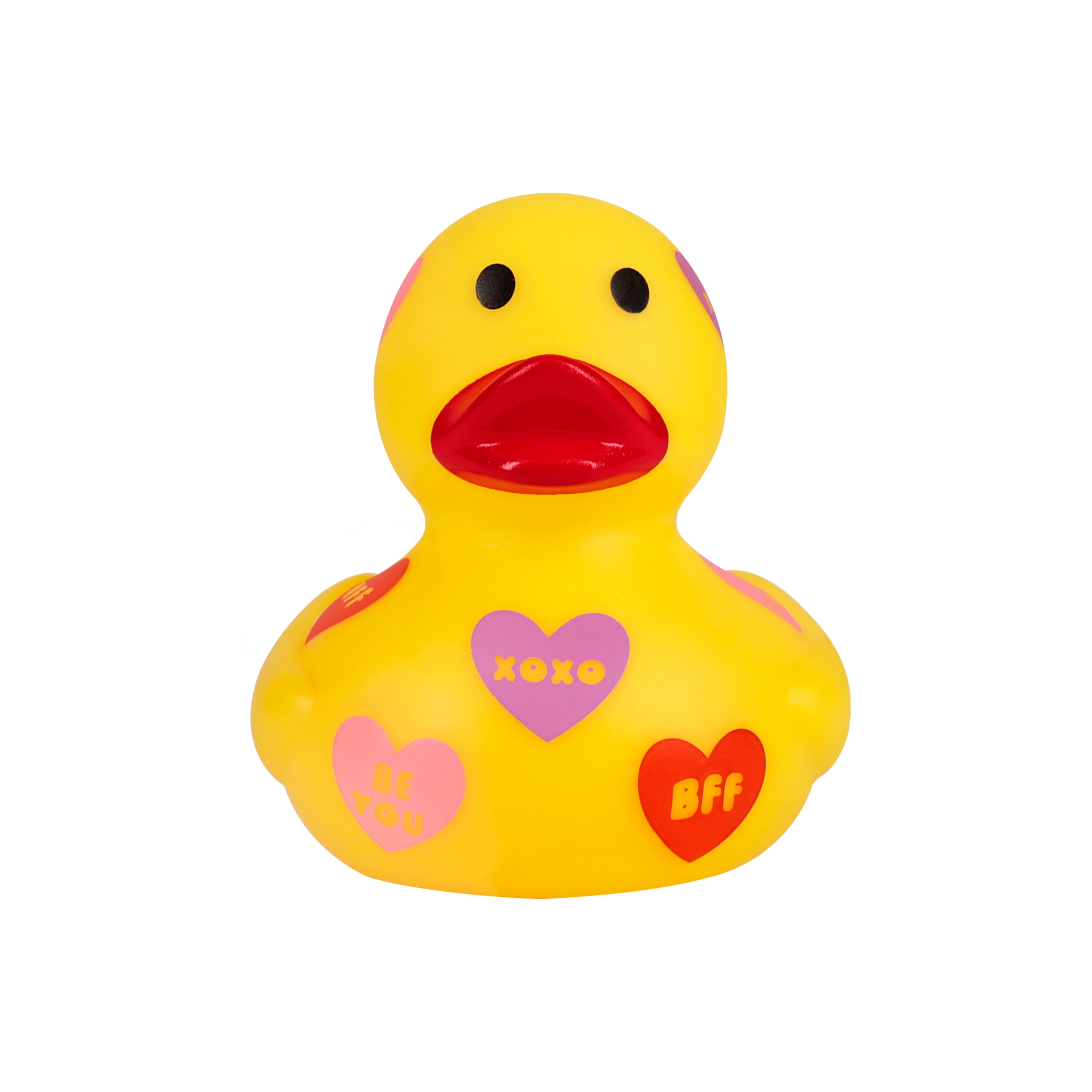 Yellow with Conversation Hearts Rubber Duck by Creatology™