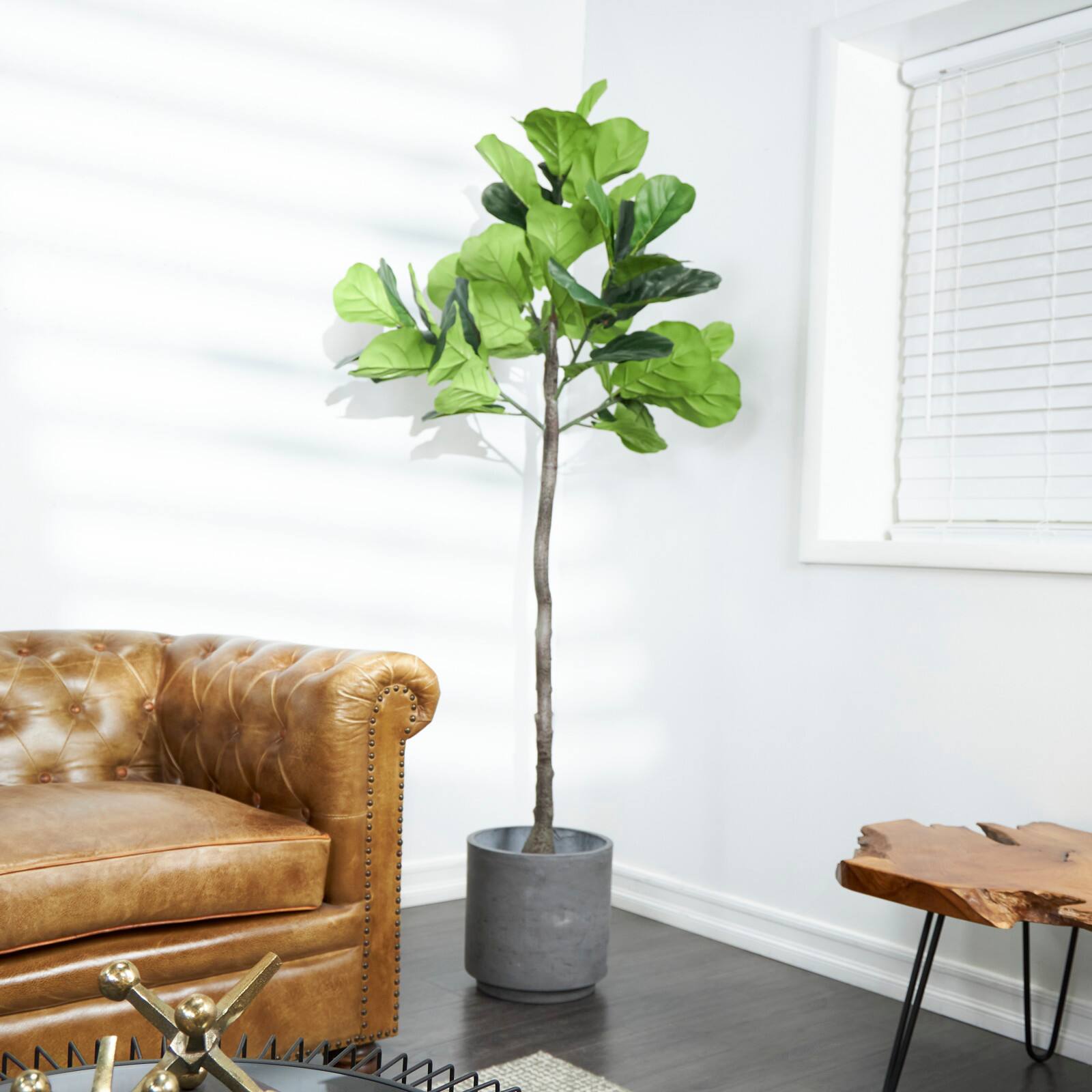 6ft. Potted Green Fiddle Leaf Artificial Tree