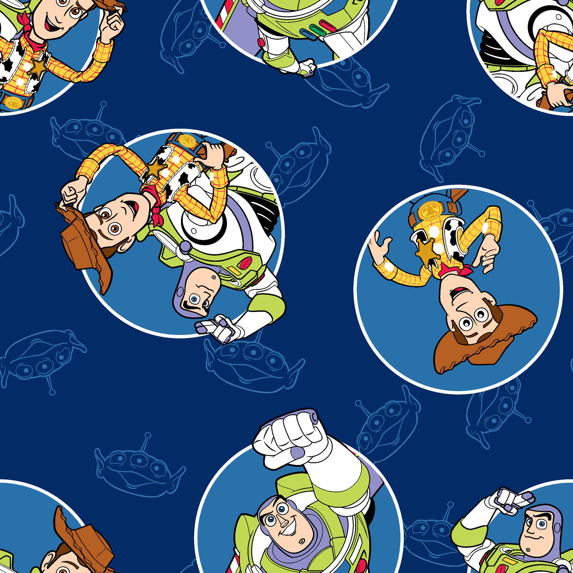Springs Creative Disney® Pixar Buzz & Woody Badges Cotton Fabric