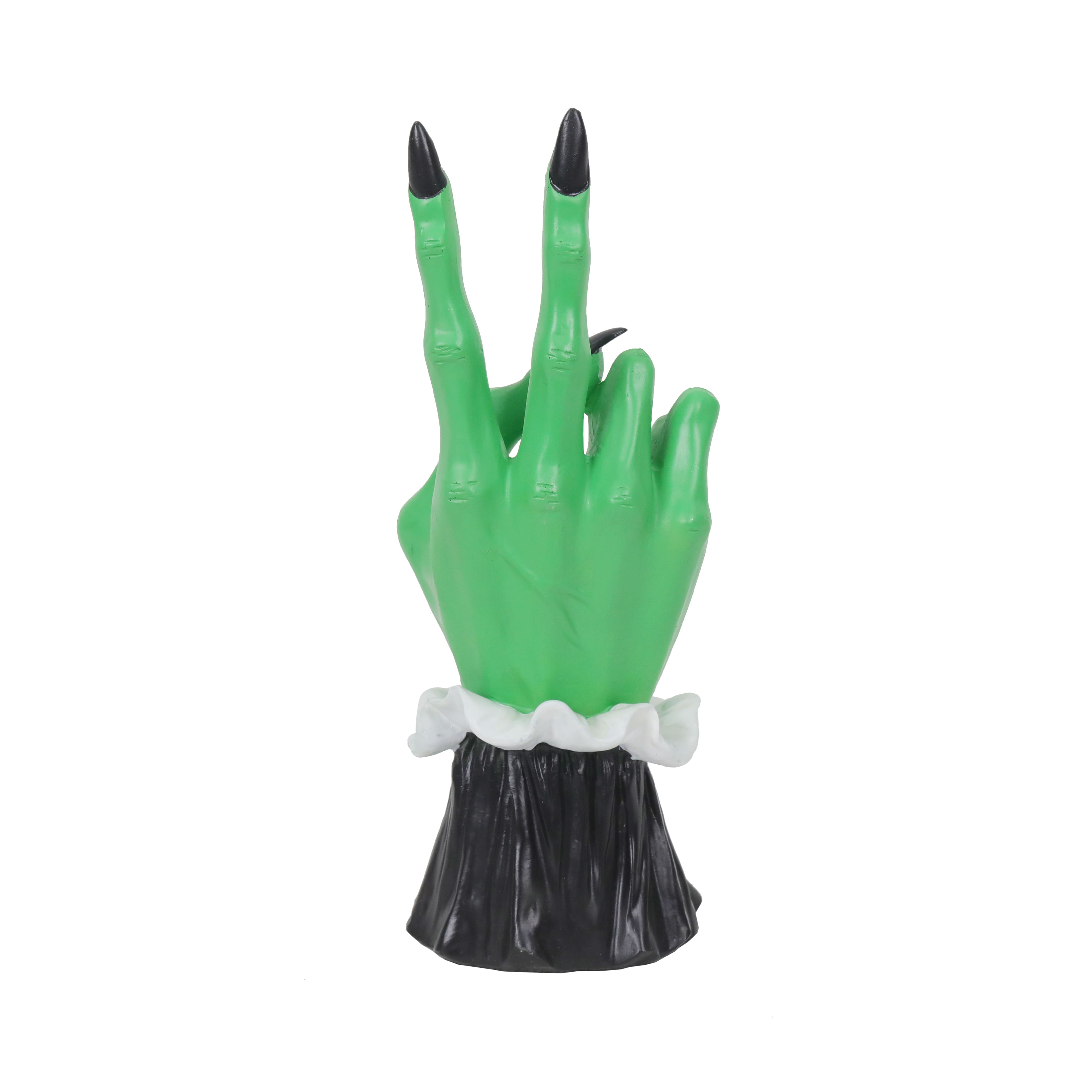 9&#x22; Green Peace Sign Witch Hand Tabletop D&#xE9;cor by Ashland&#xAE;