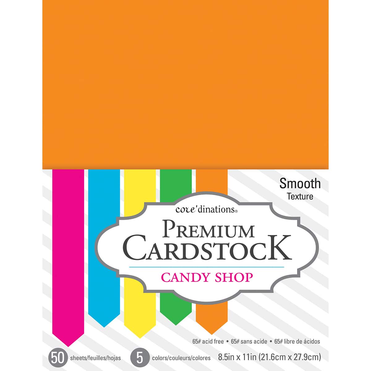 Core'dinations® 8.5" x 11" Candy Shop Smooth Cardstock Paper, 50 Sheets