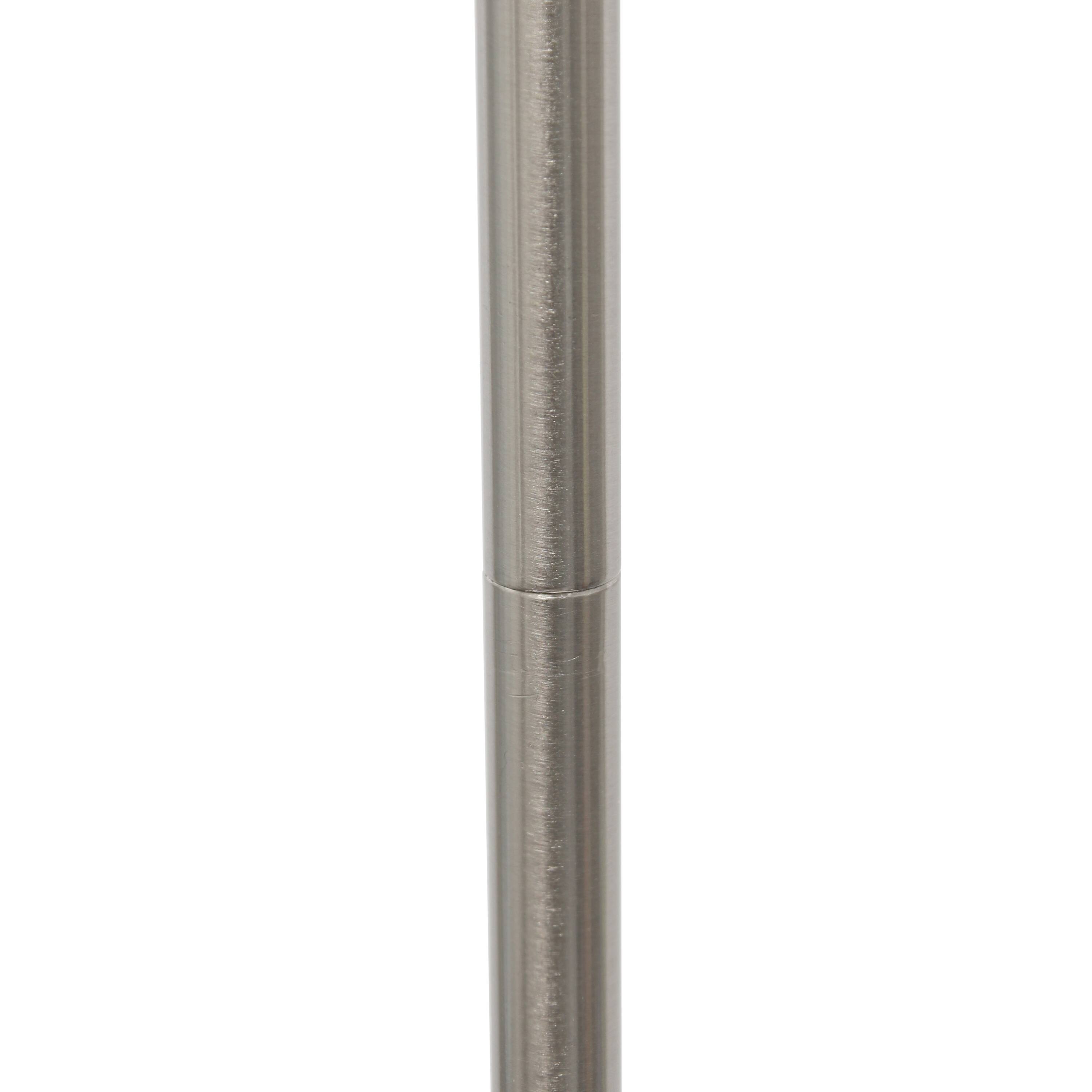 Simple Designs 57" Brushed Nickel Drum Shade Floor Lamp