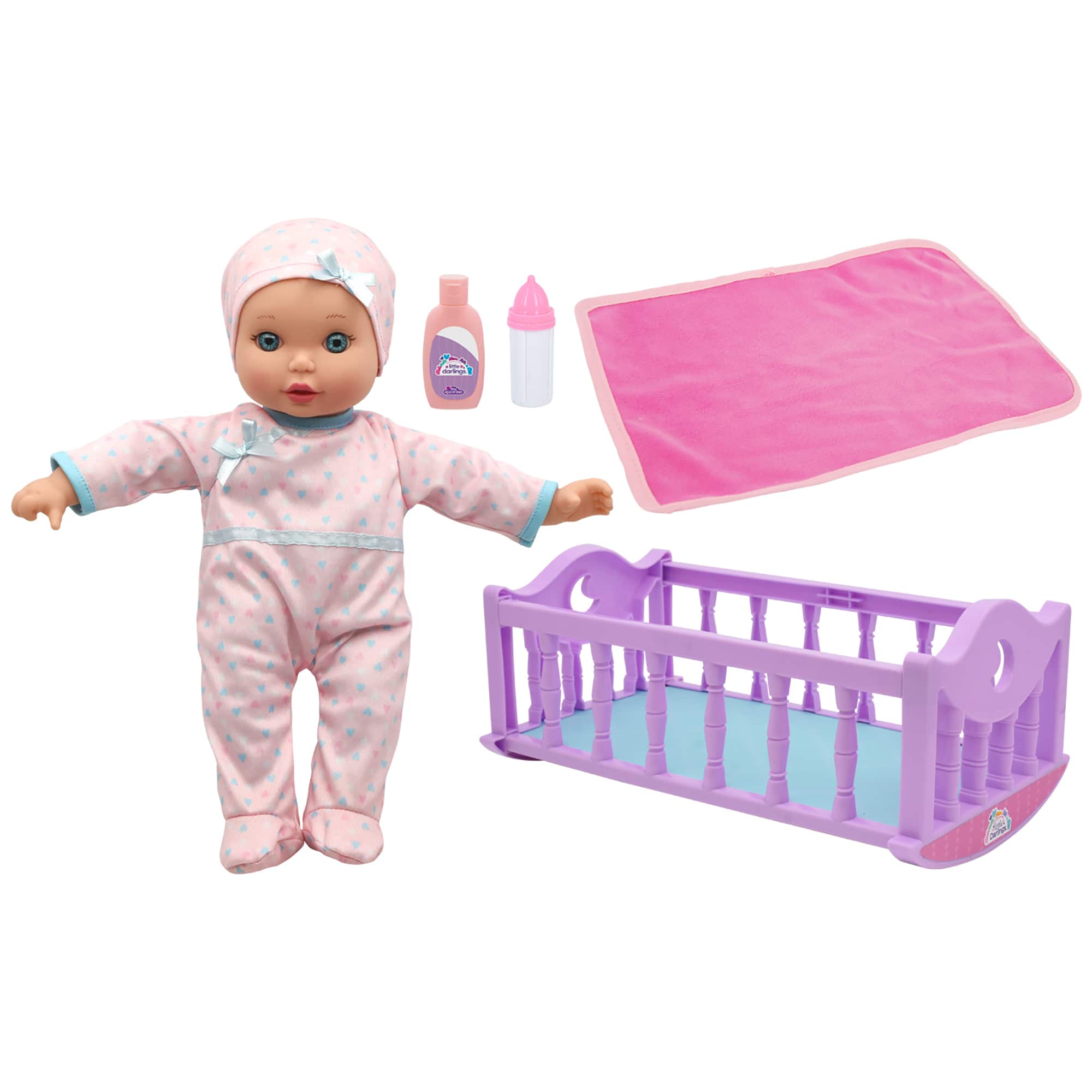 New Adventures Little Darlings&#xAE; Crib Time Fun Doll Playset