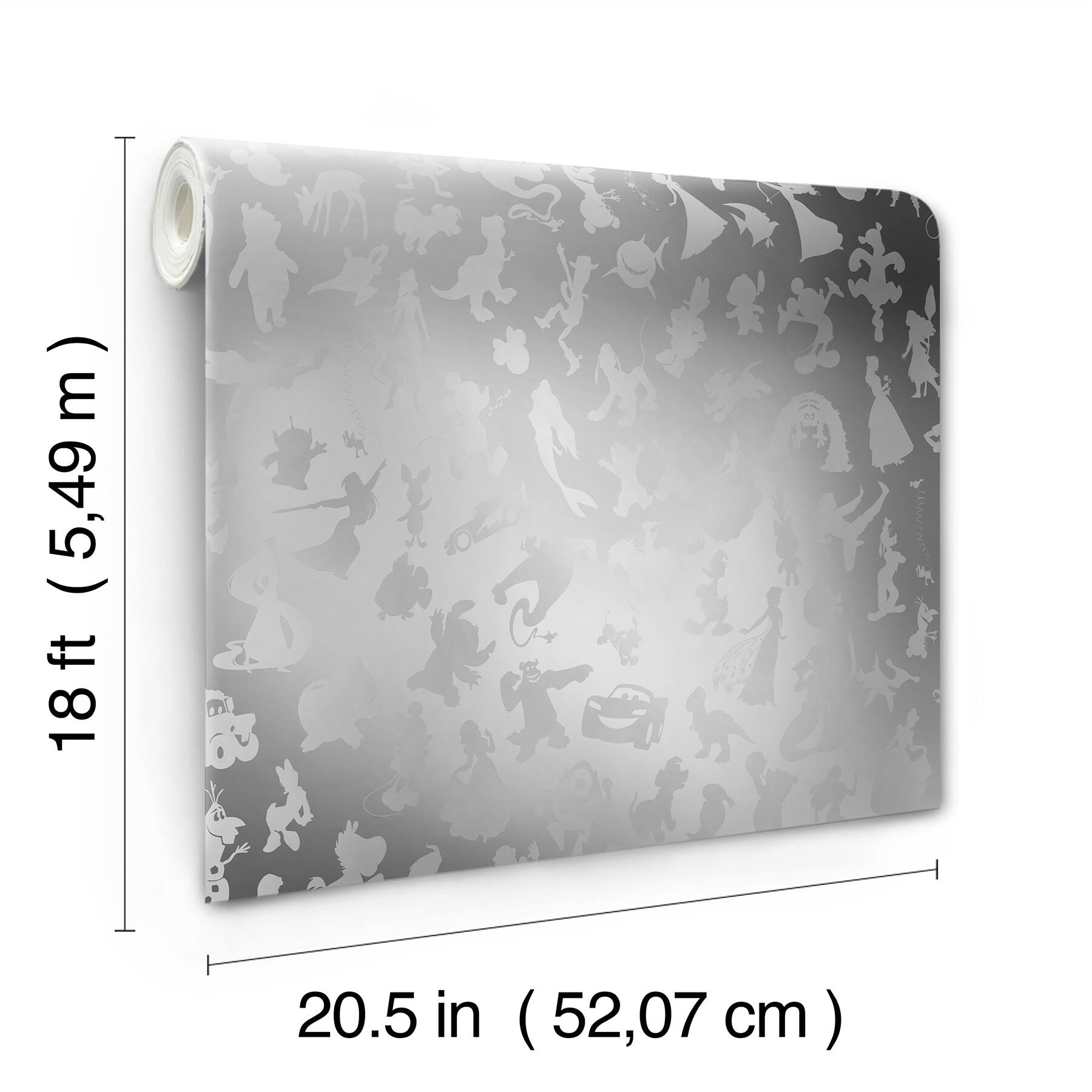RoomMates Disney 100th Anniversary Characters Silver Peel & Stick Wallpaper