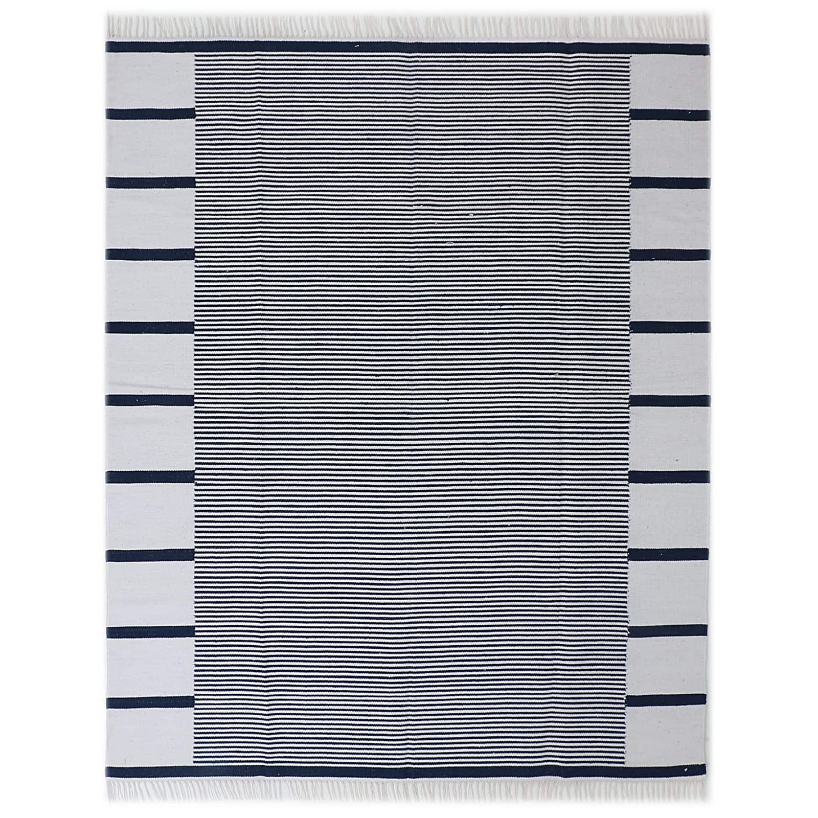 RugSmith Black & White Hand Woven Mid-Century Modern Sutton Area Rug ...