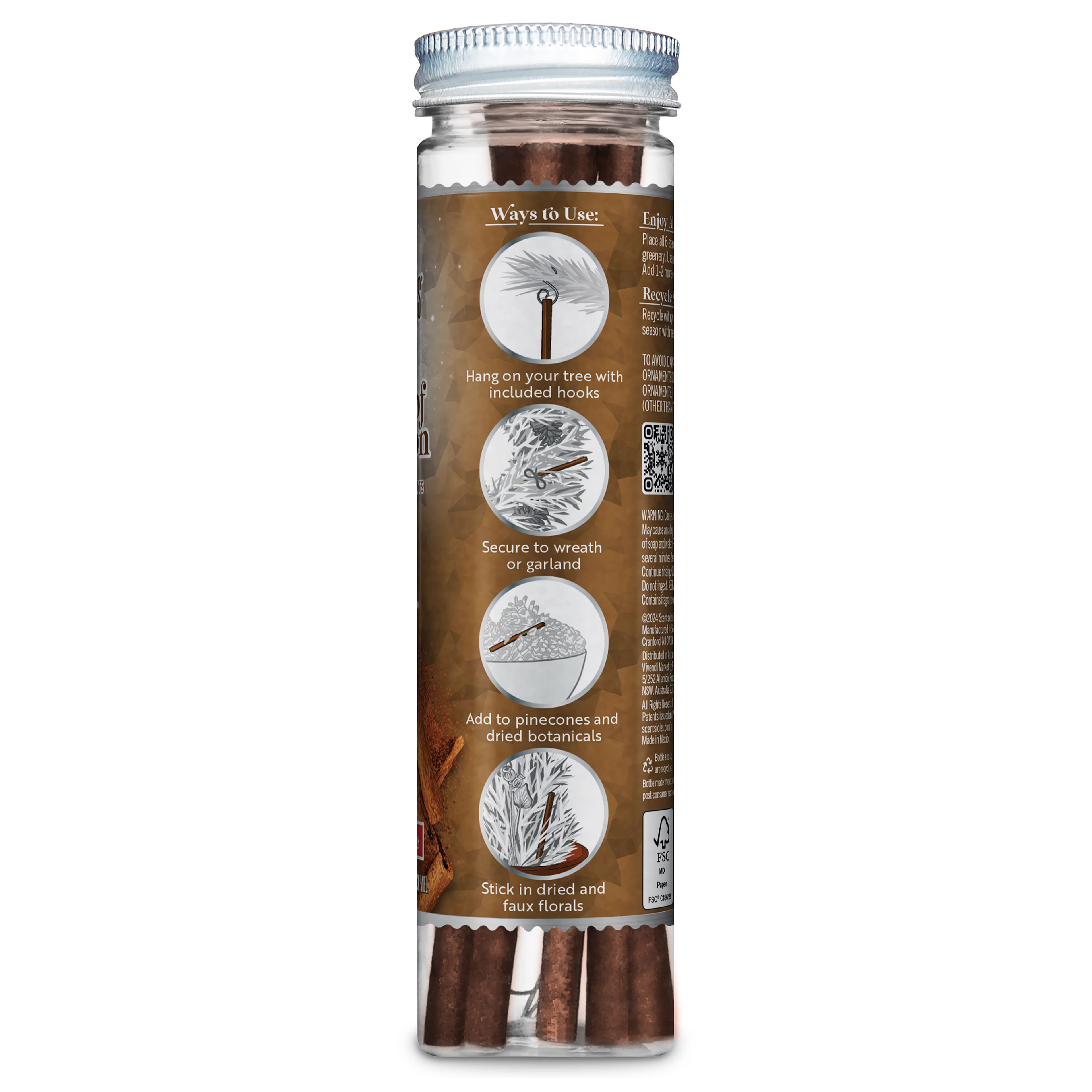 ScentSicles&#xAE; Two Dashes of Cinnamon Scented Ornament Sticks, 6ct.