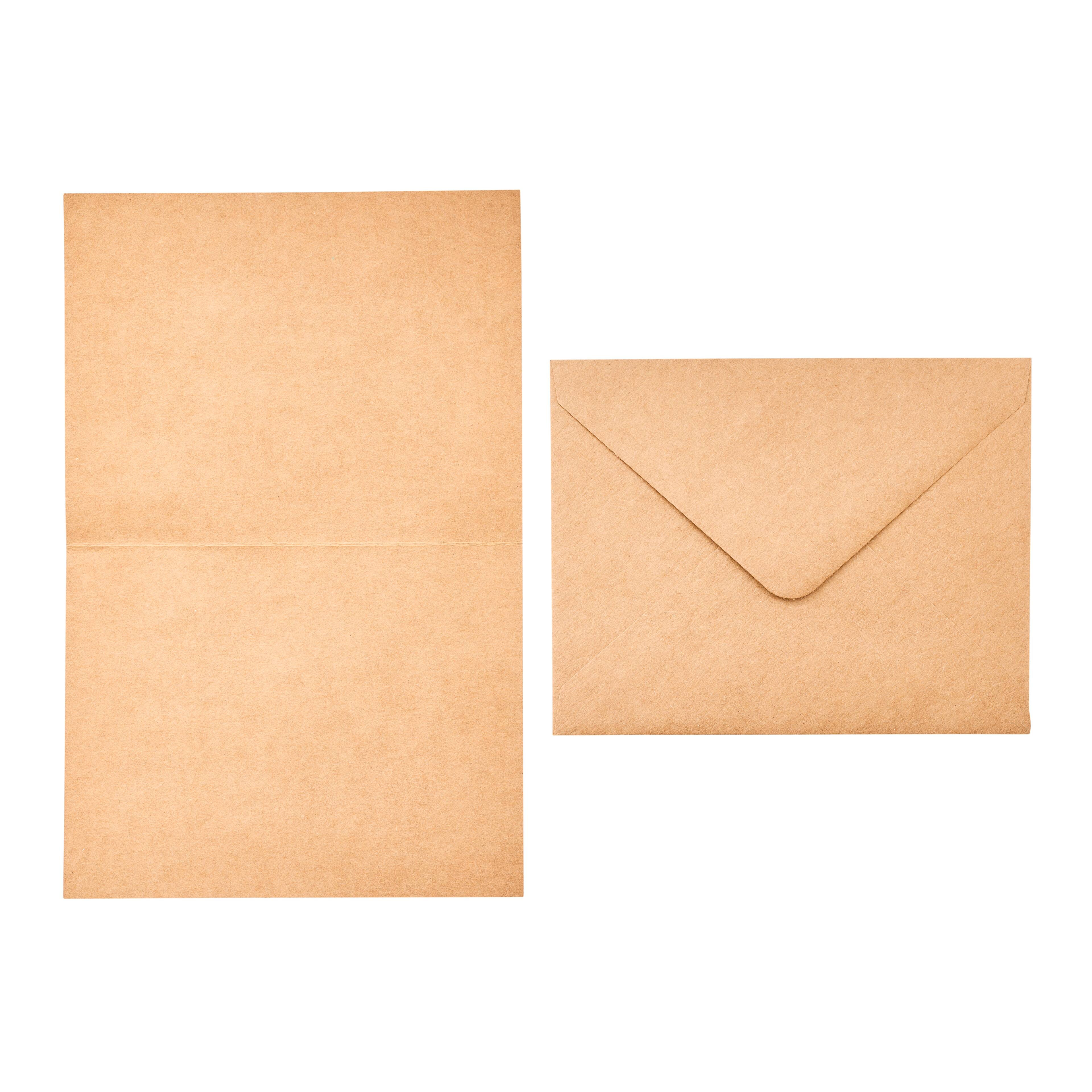 12 Packs: 10 ct. (120 total) 4.25&#x22; x 5.5&#x22; Kraft Fold Cards &#x26; Envelopes by Recollections&#x2122;