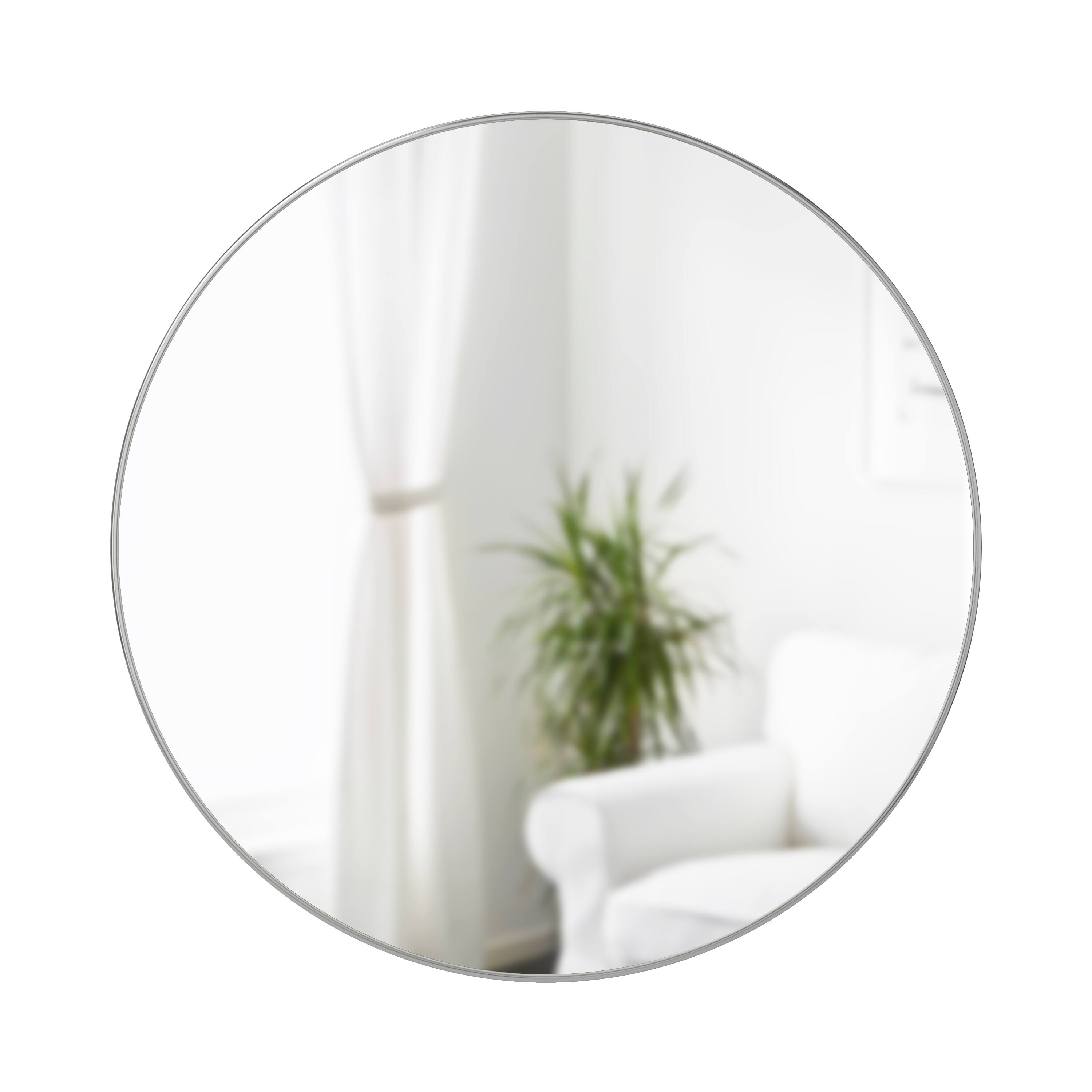 Umbra 34" Chrome Hubba Round Wall Mirror