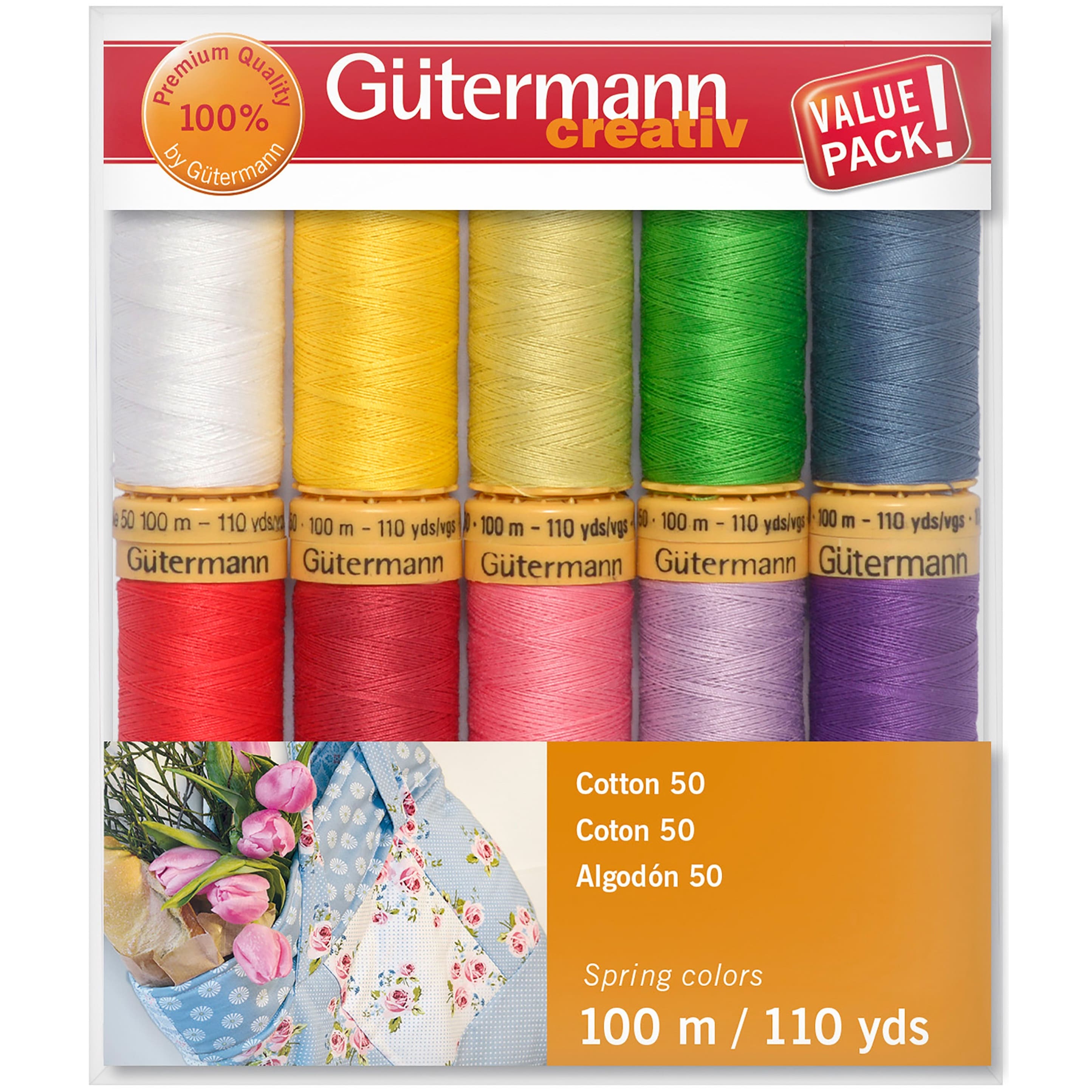 Gütermann Spring Cotton 50 Thread Set, 10ct.