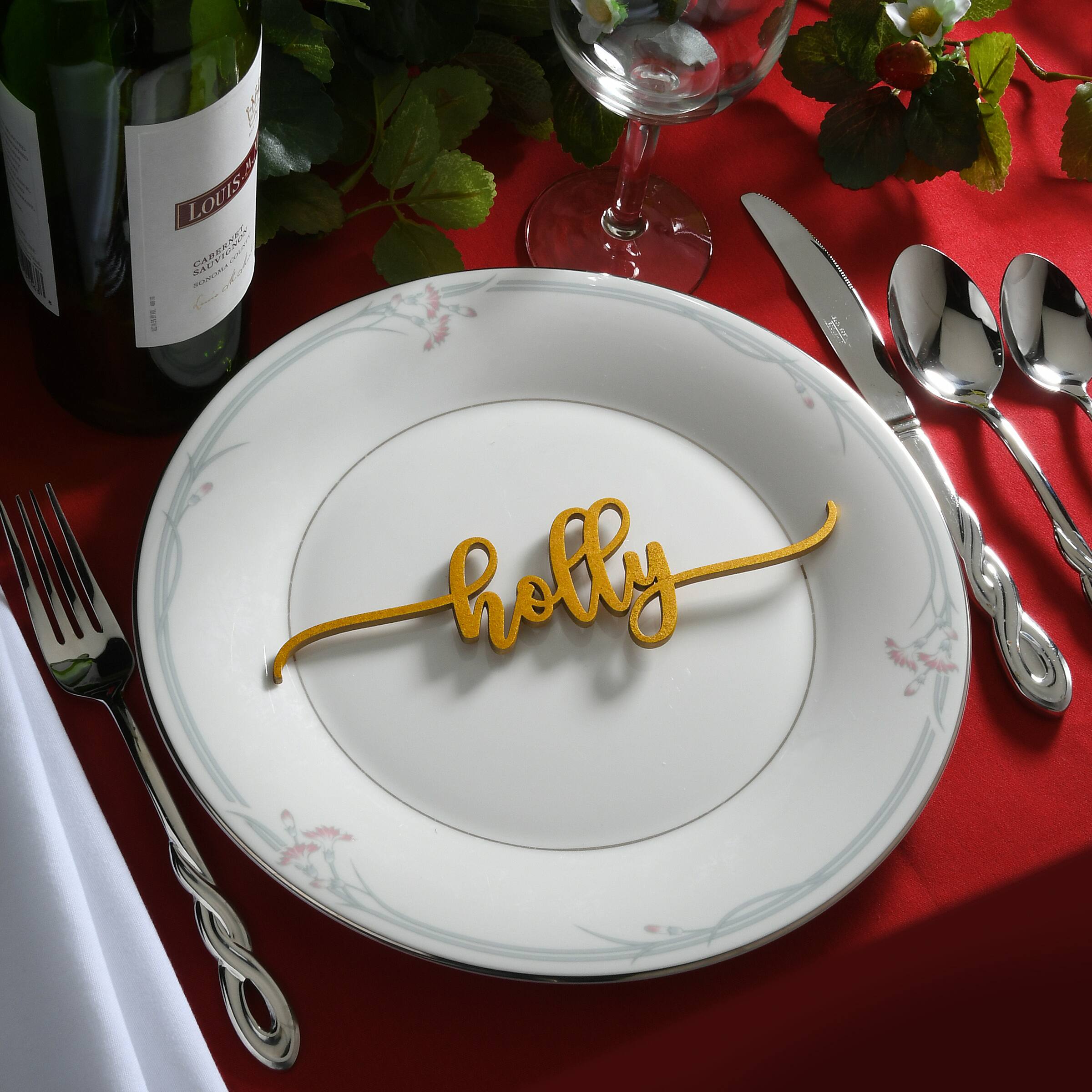 10&#x22; Christmas Place Setting Message D&#xE9;cor, 6ct.