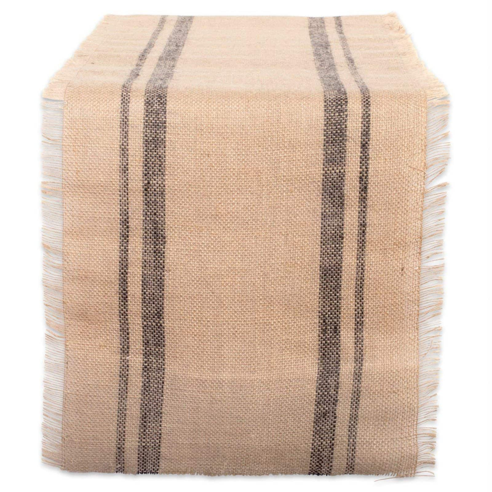 DII® 72" Double Border Burlap Table Runner