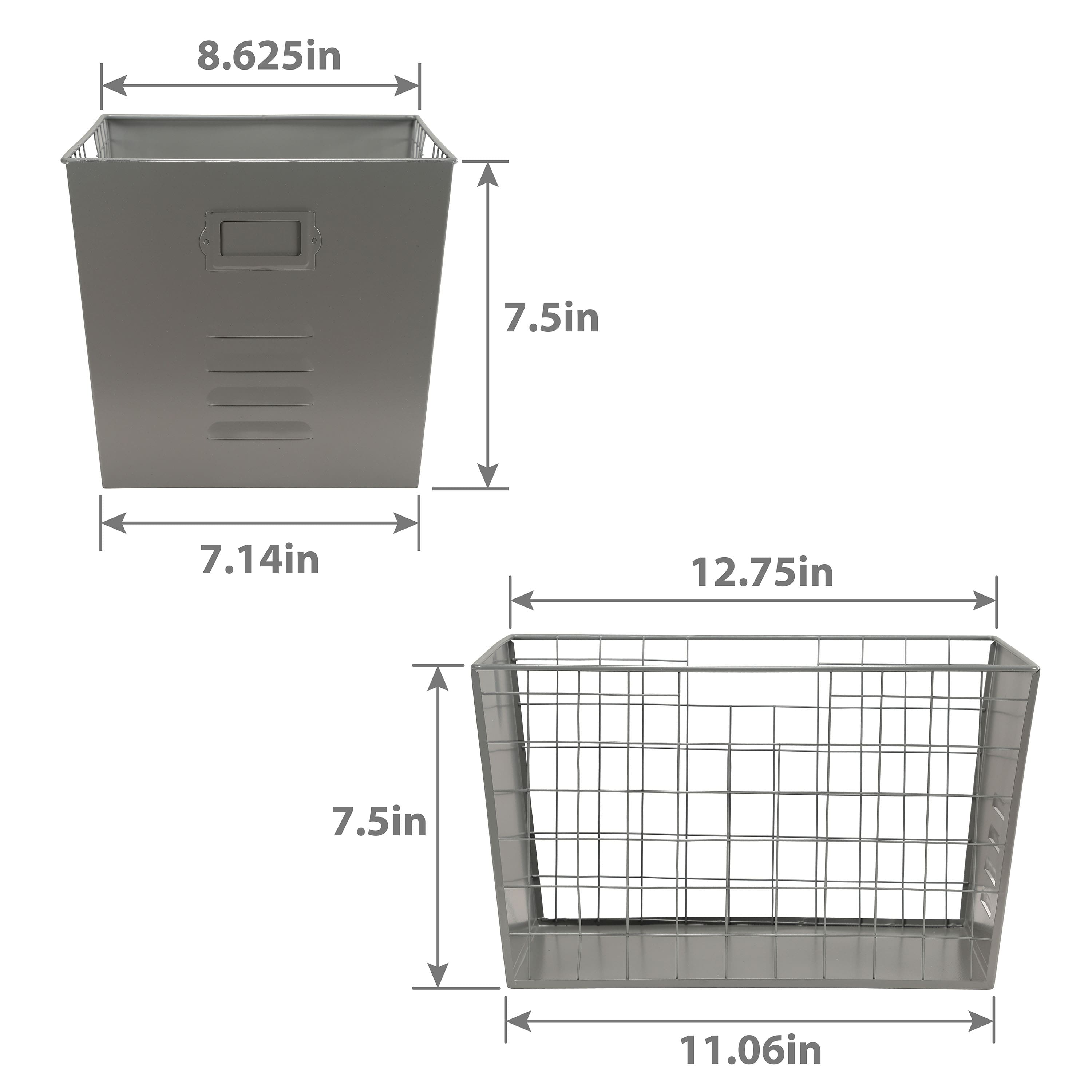 6 Pack: 13" Gray Wire Multifunctional Basket
