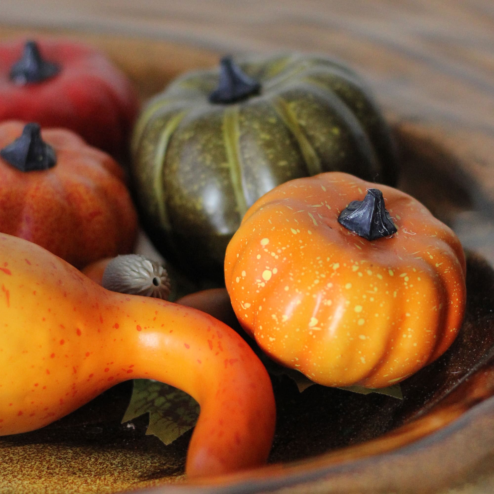 Autumn Harvest Pumpkin, Gourd, Acorn &#x26; Leaf Decoration Set