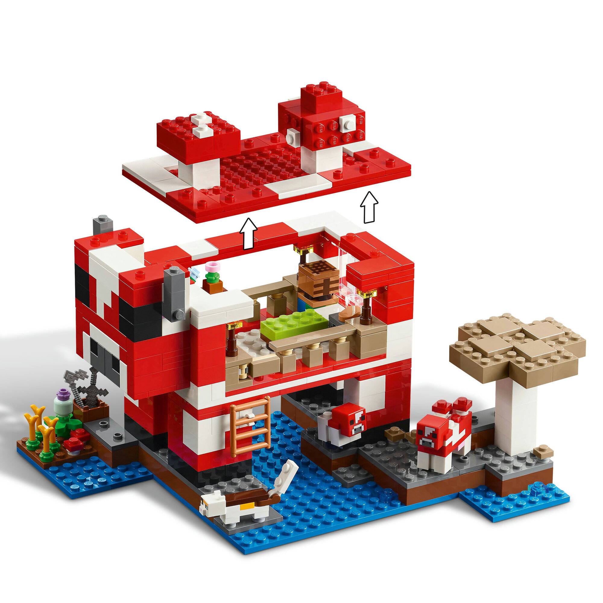 LEGO&#xAE; Minecraft&#xAE; The Mooshroom House Island Gamer Kit Toy for Kids 21270