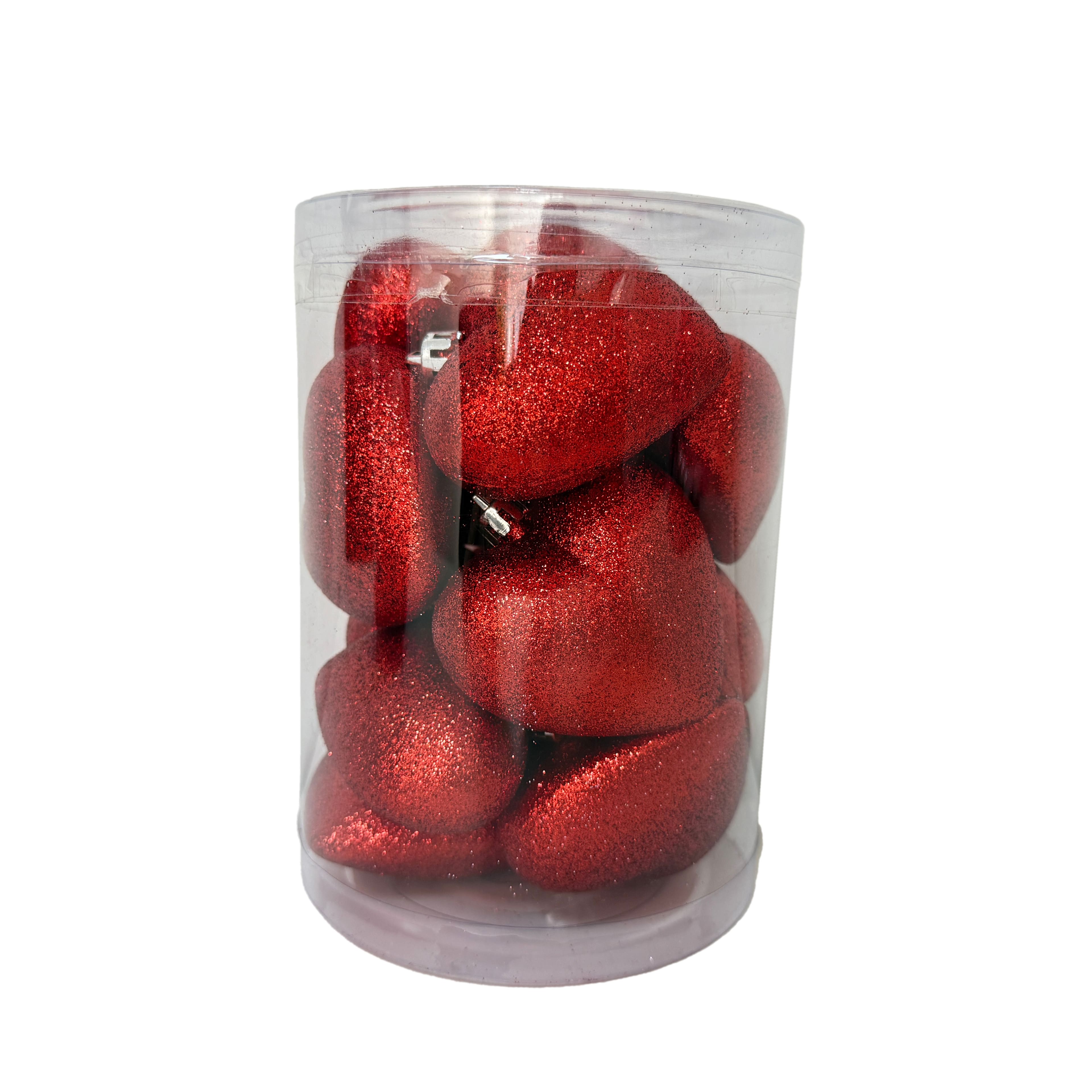 12 Pack Red Heart Ornamenst by Celebrate It™