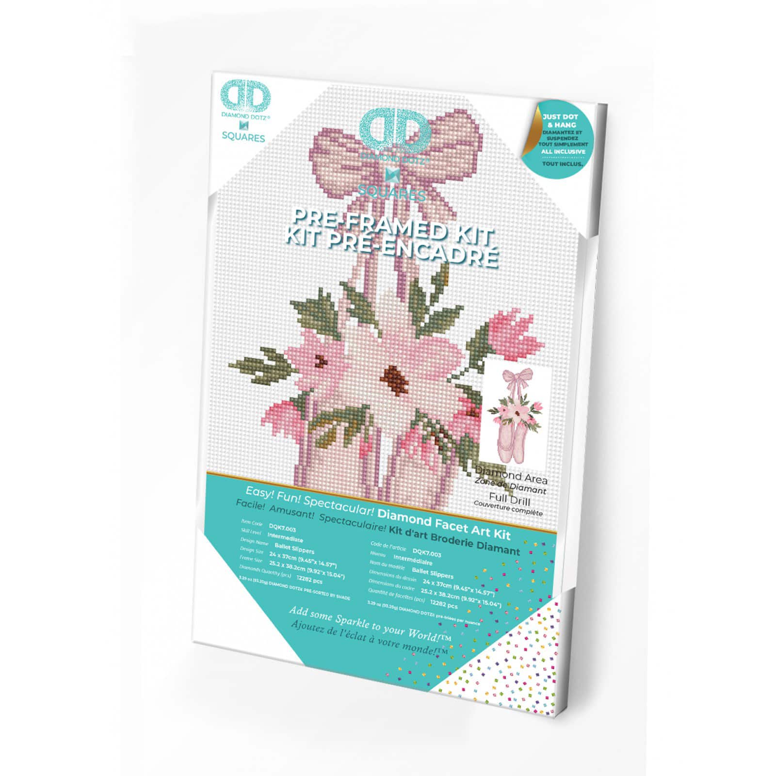 Diamond Dotz® Intermediate Ballet Slippers Pre-Framed Diamond Painting Kit