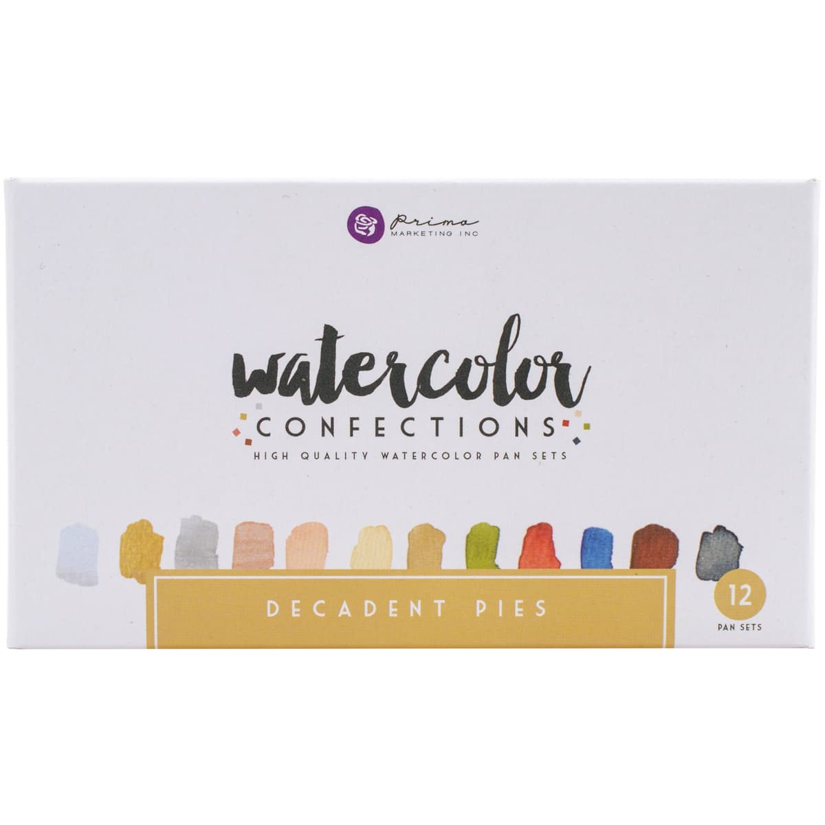 Prima Watercolor Confections Watercolor Pans 12 Pkg Terrain