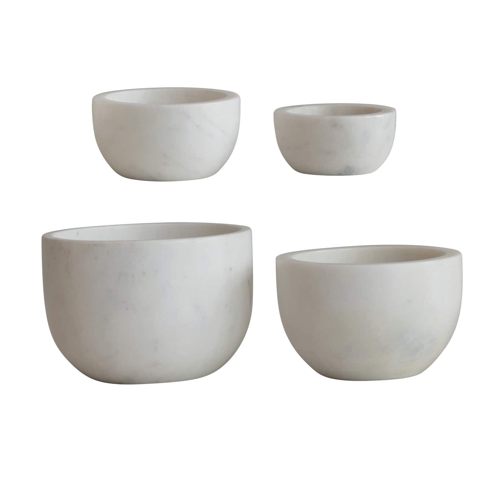 White Marble Bowls Set