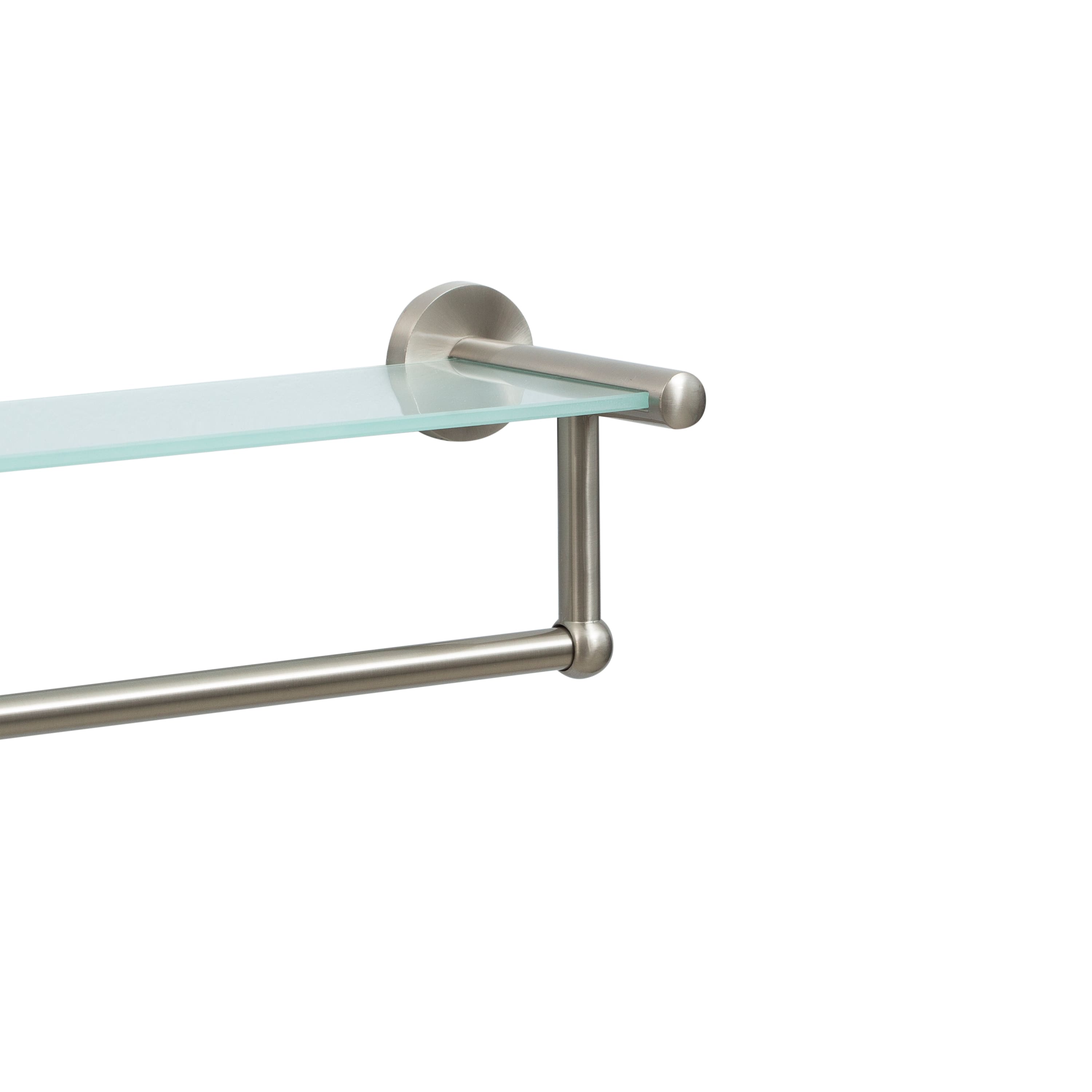 Organize It All Satin Nickel Glass Shelf &#x26; Towel Bar 