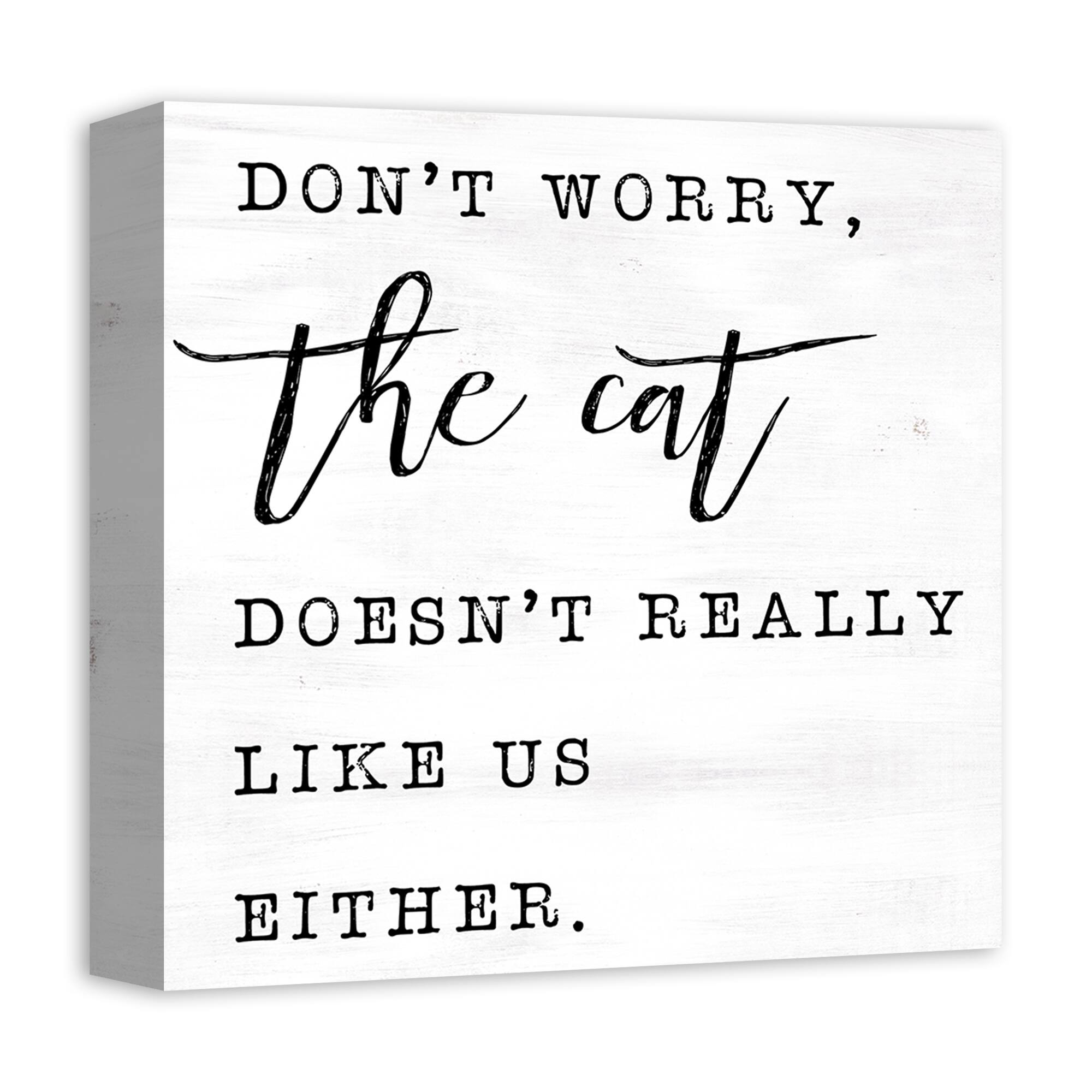 Don't Worry About the Cat Canvas Wall Art