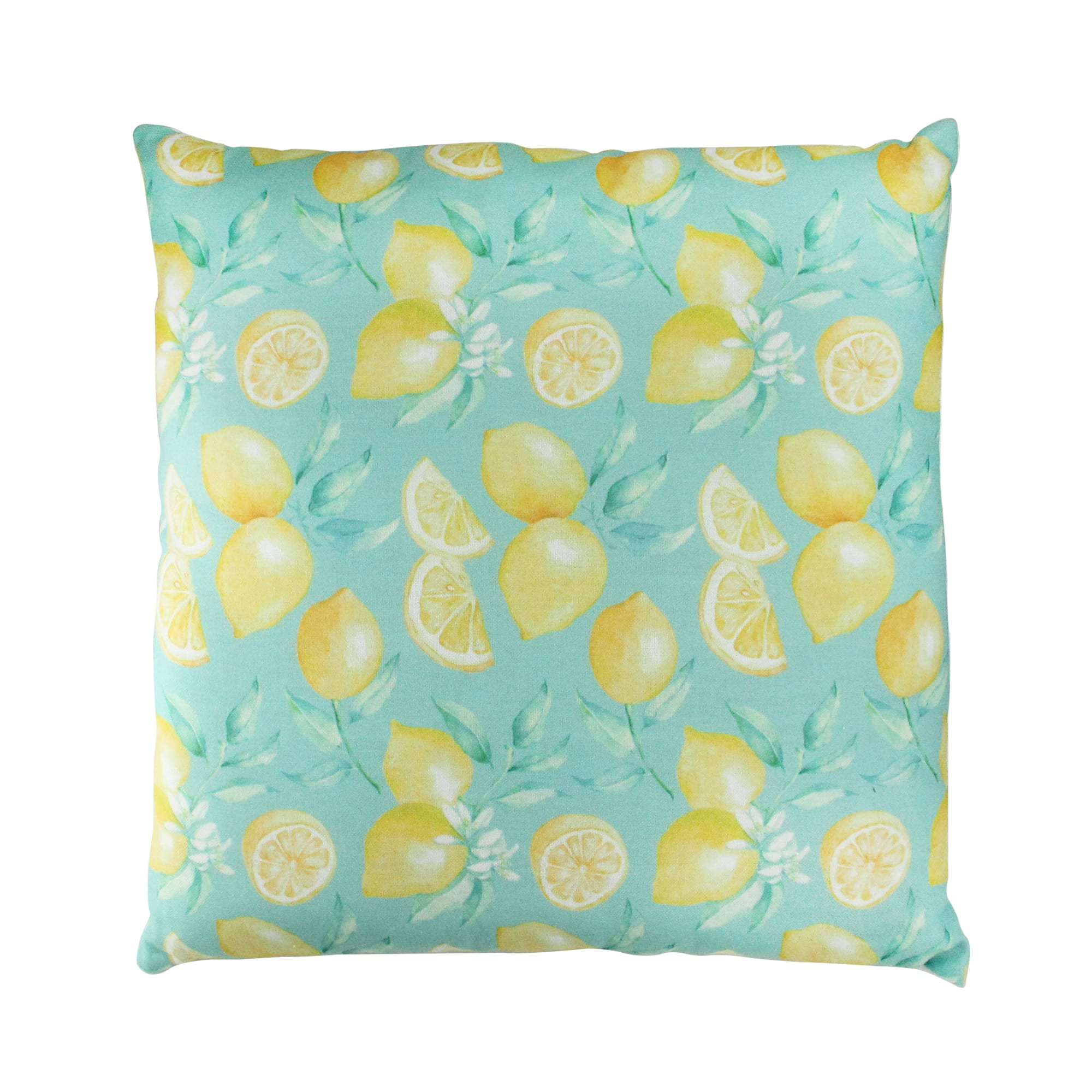 Green Tropical Lemons Throw Pillow