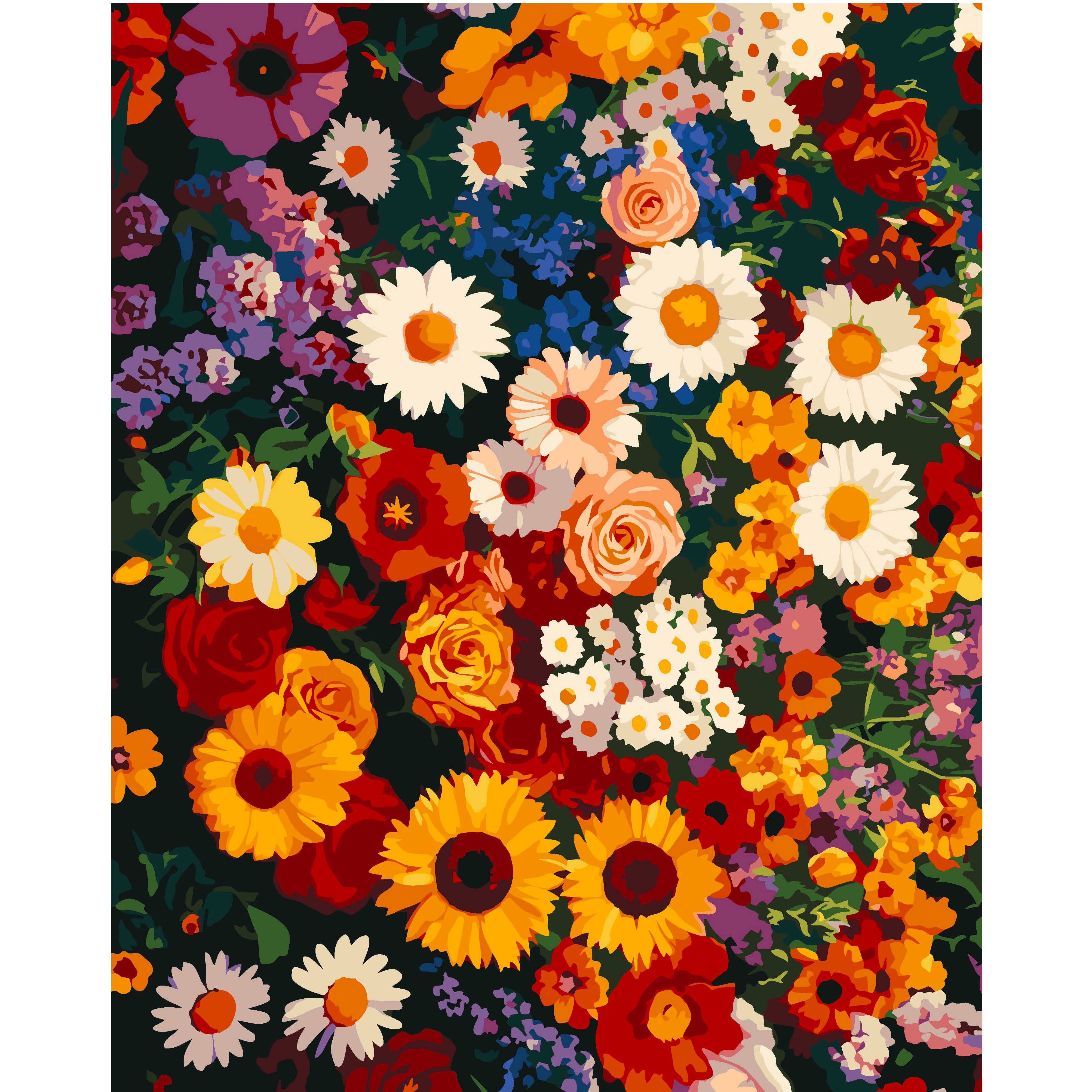 16" x 20" Flower Bed Paint-by-Number Kit by Artist's Loft®