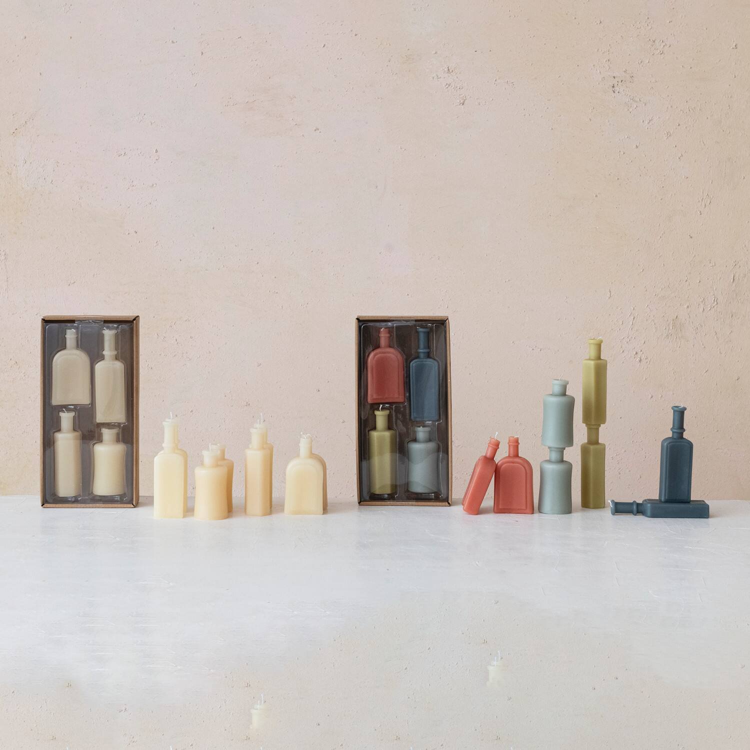 Hello Honey® Multicolor Unscented Bottle-Shaped Candle Set