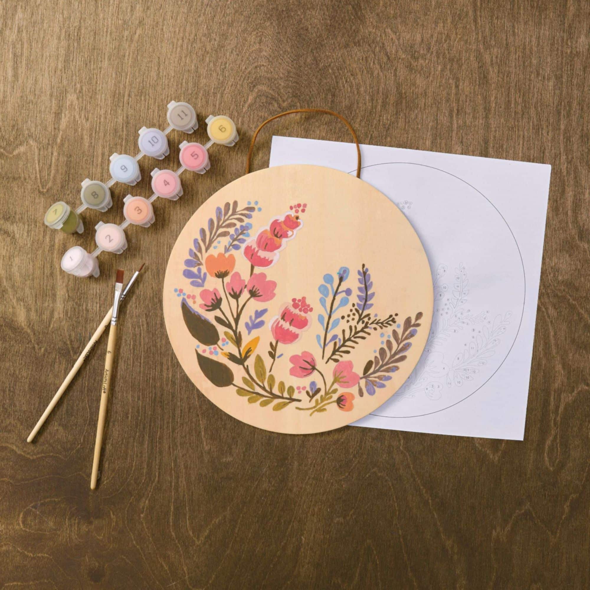 Folk Art Paint-by-Number Plywood Surface Kit by Artist's Loft®