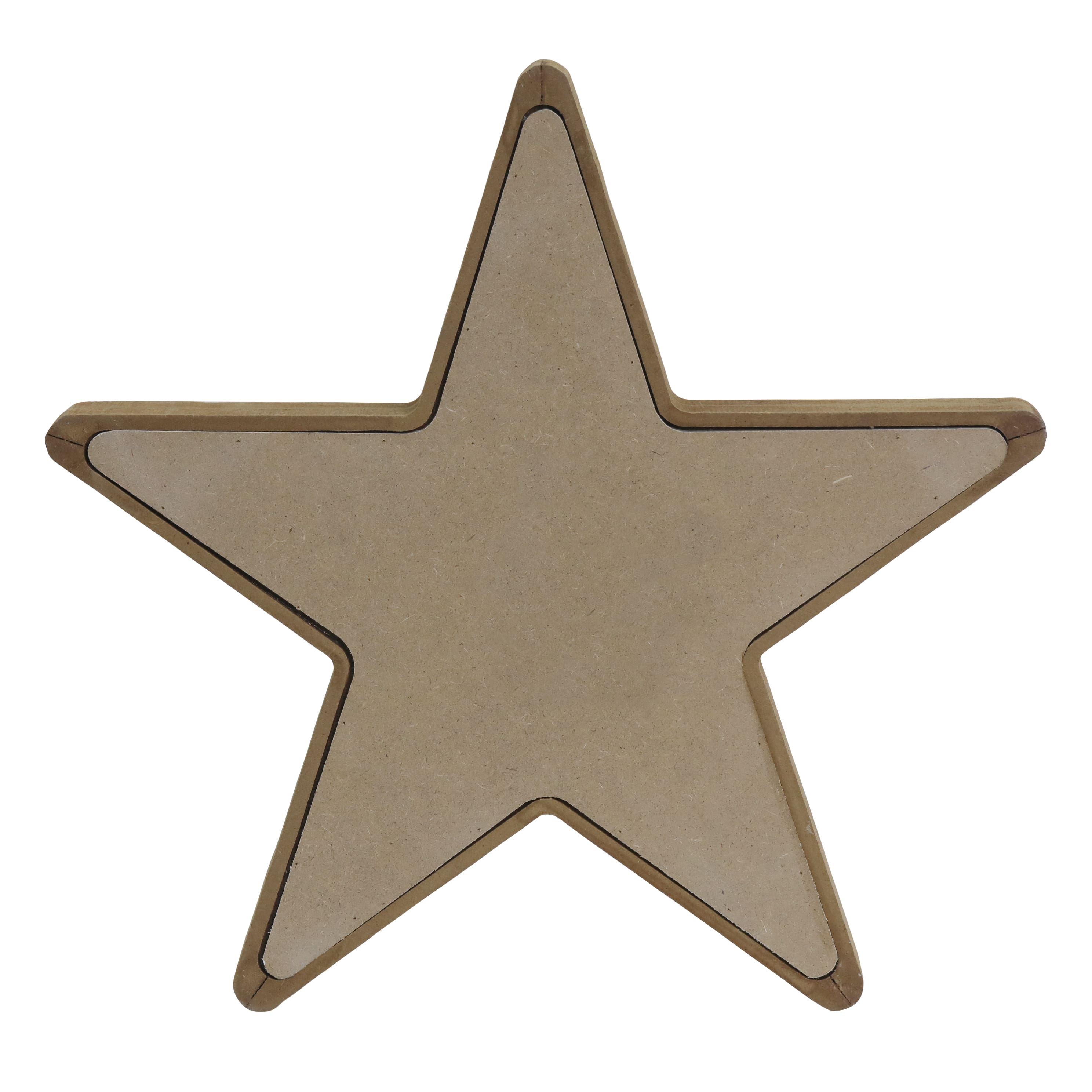 11.5&#x22; Striped Tabletop D&#xE9;cor with Natural Star Frame by Celebrate It&#x2122;