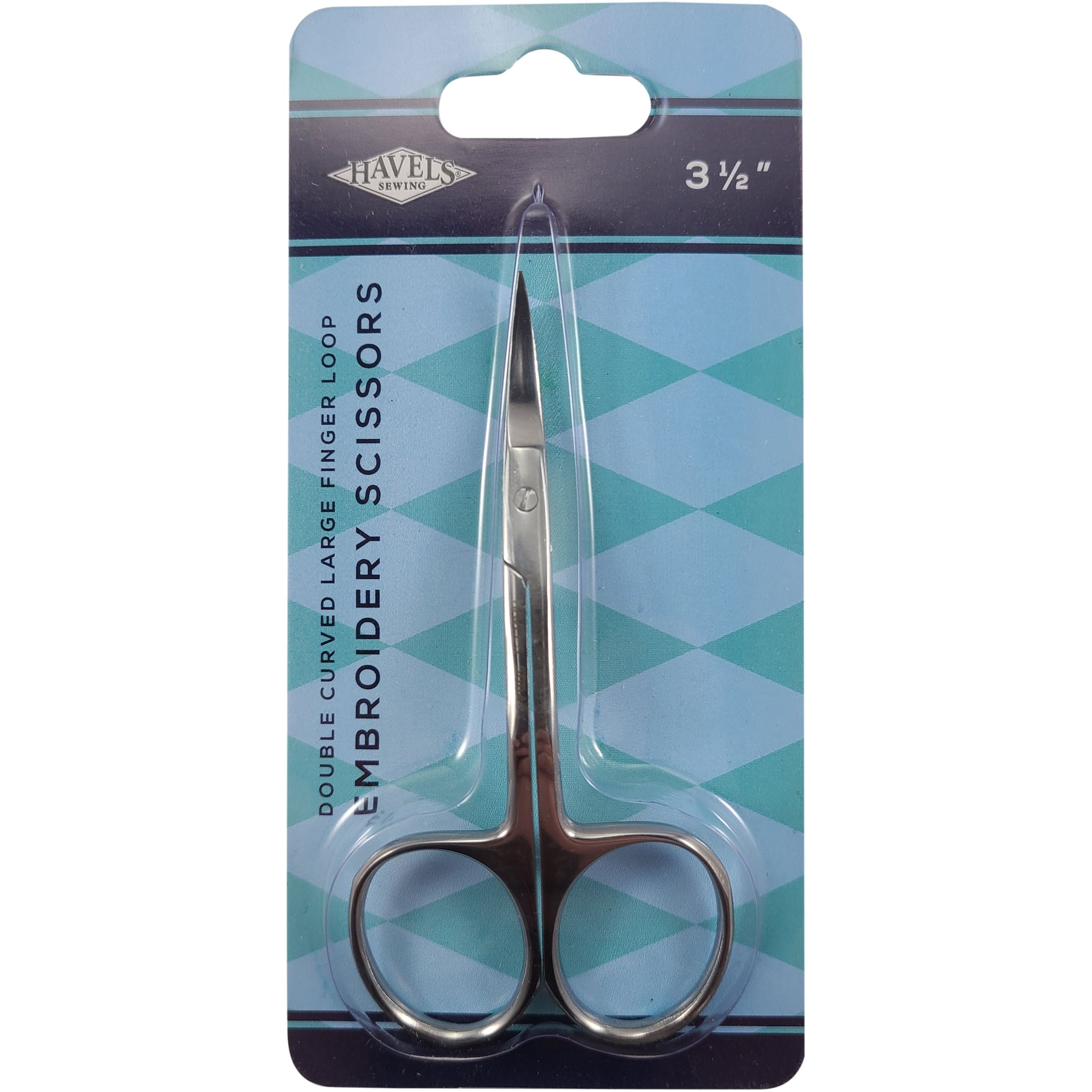 Havel&#x27;s&#x2122; 3.5&#x22; Large Finger Loop Double-Curved Embroidery Scissors
