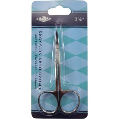 Havel's™ 3.5" Large Finger Loop Double-Curved Embroidery Scissors