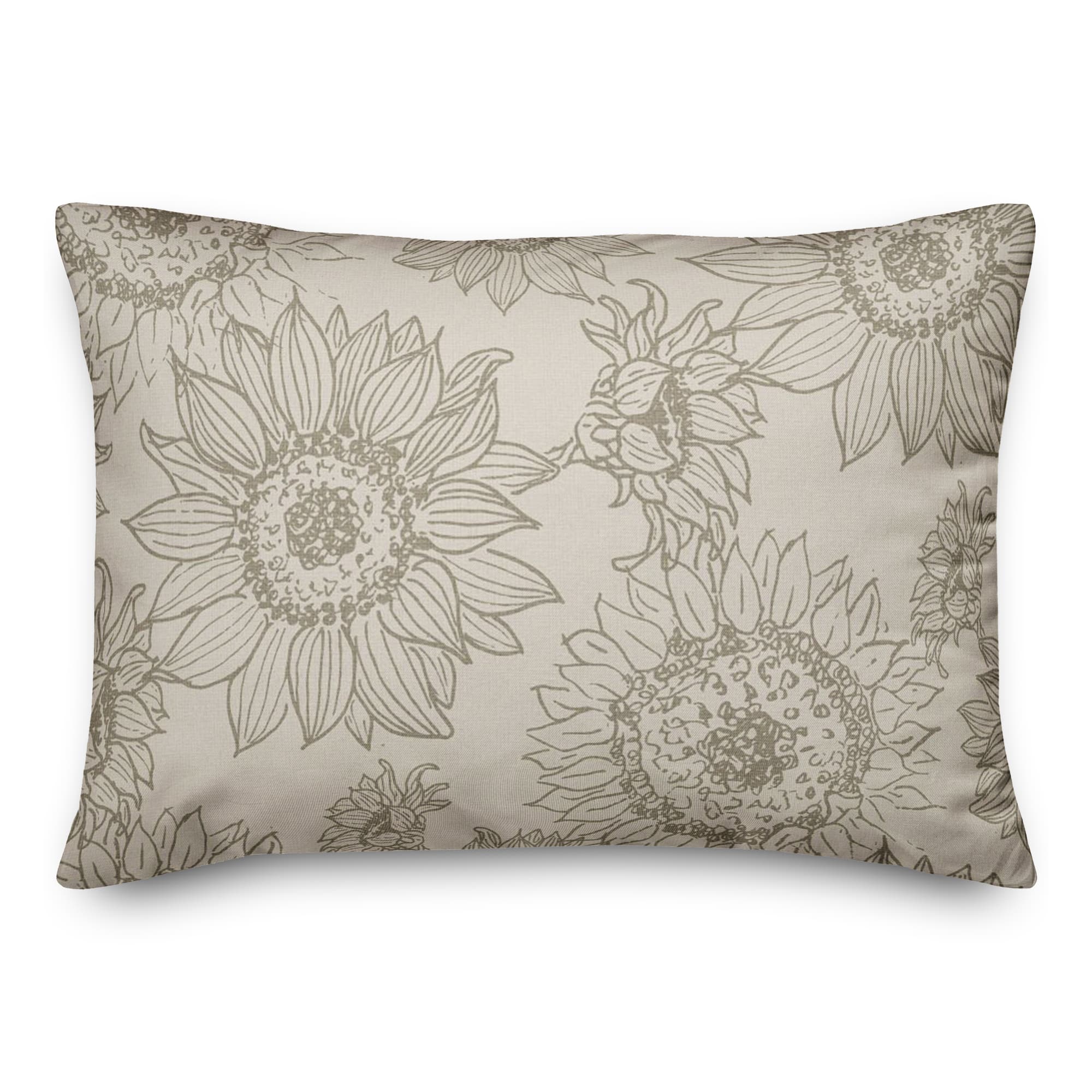 Large Sunflower Head Throw Pillow