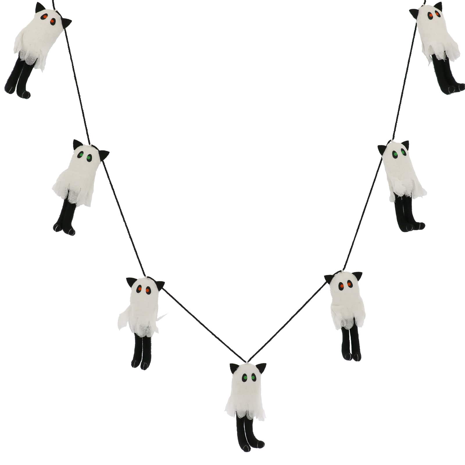 6ft. White Ghost Cat Garland by Ashland&#xAE;