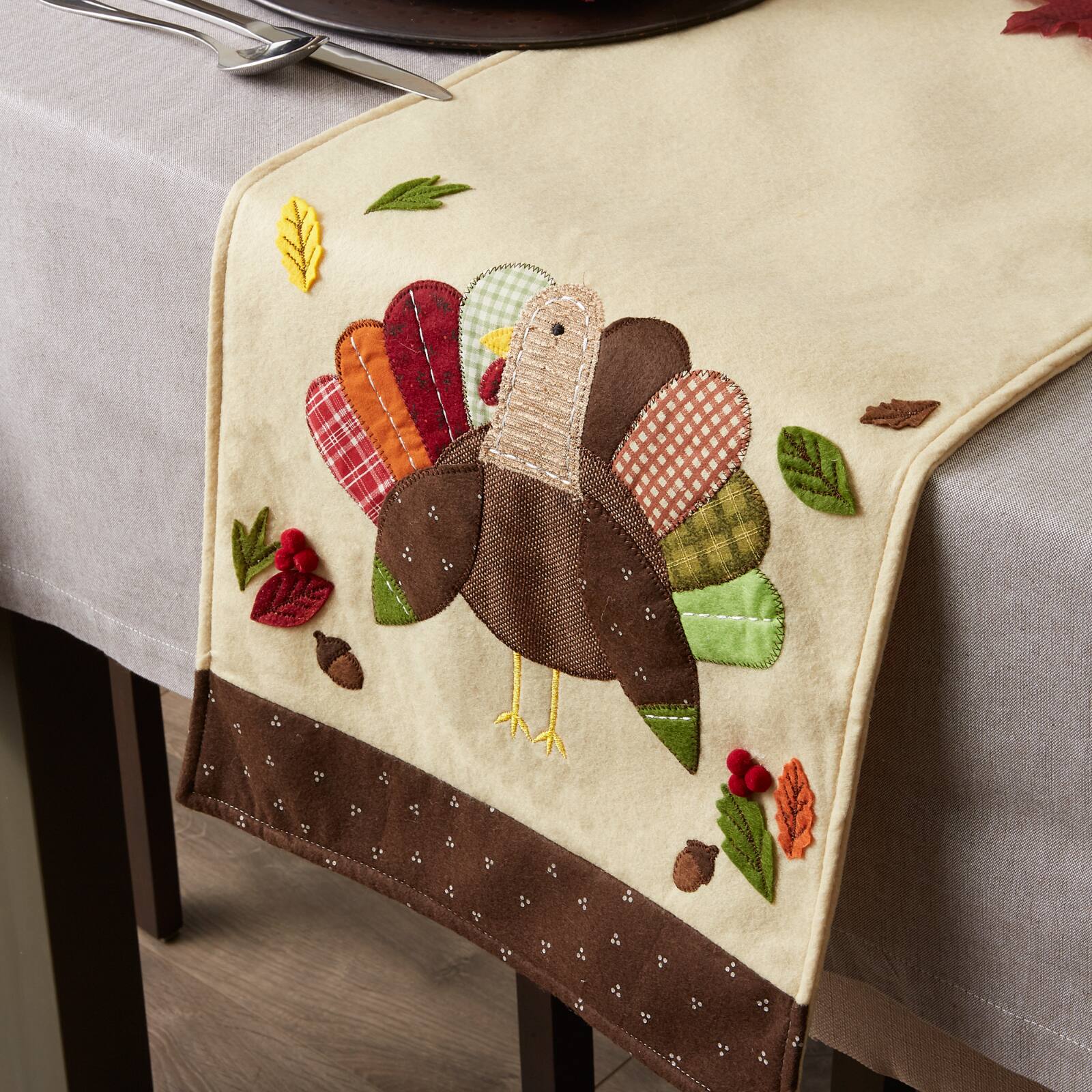 DII® 64" Embroidered Turkey Table Runner
