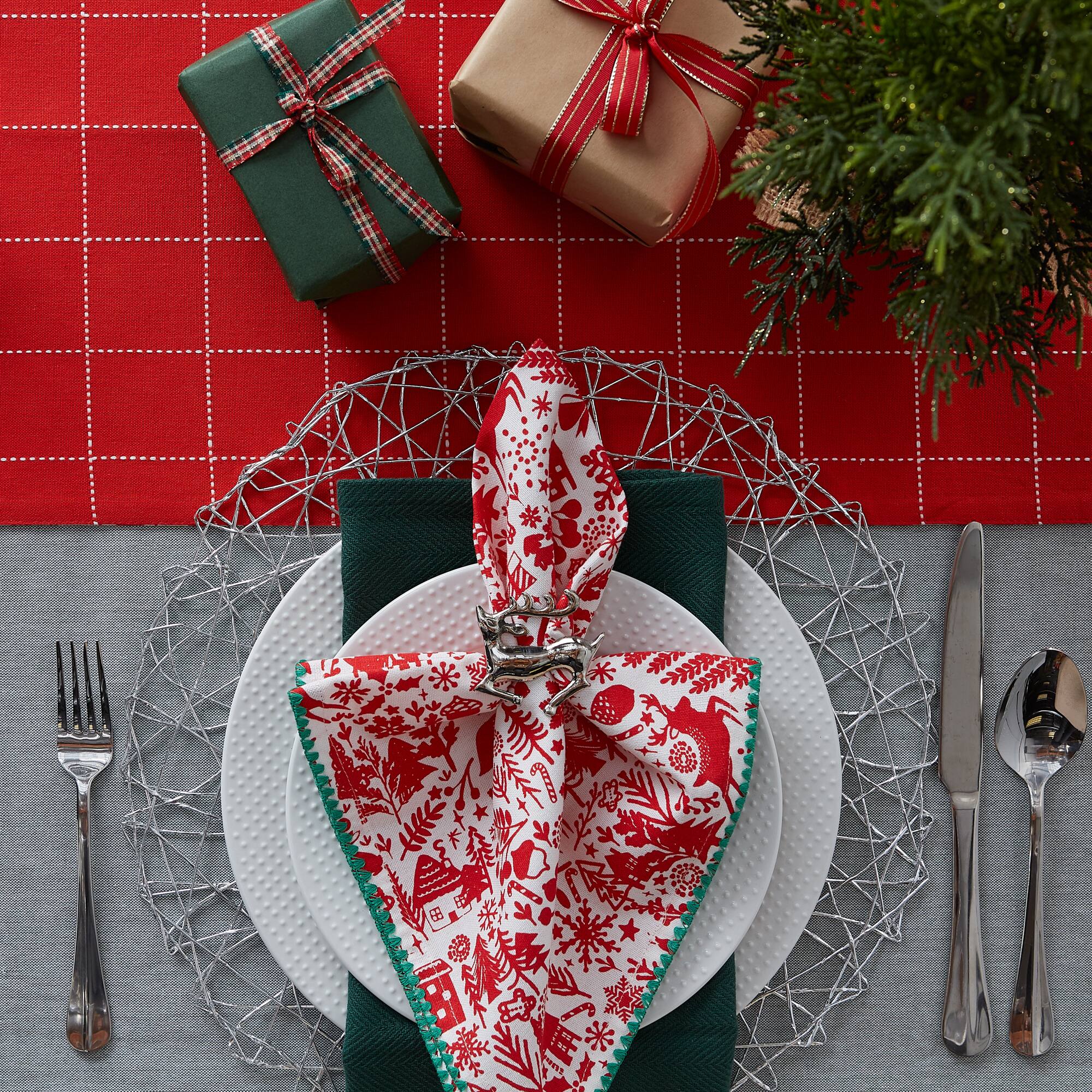 DII® 72" Christmas Woods Embellished Table Runner