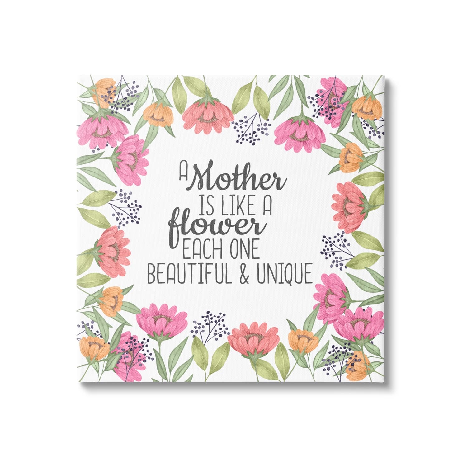 Stupell Industries Mom Beautiful & Unique Canvas Wall Art