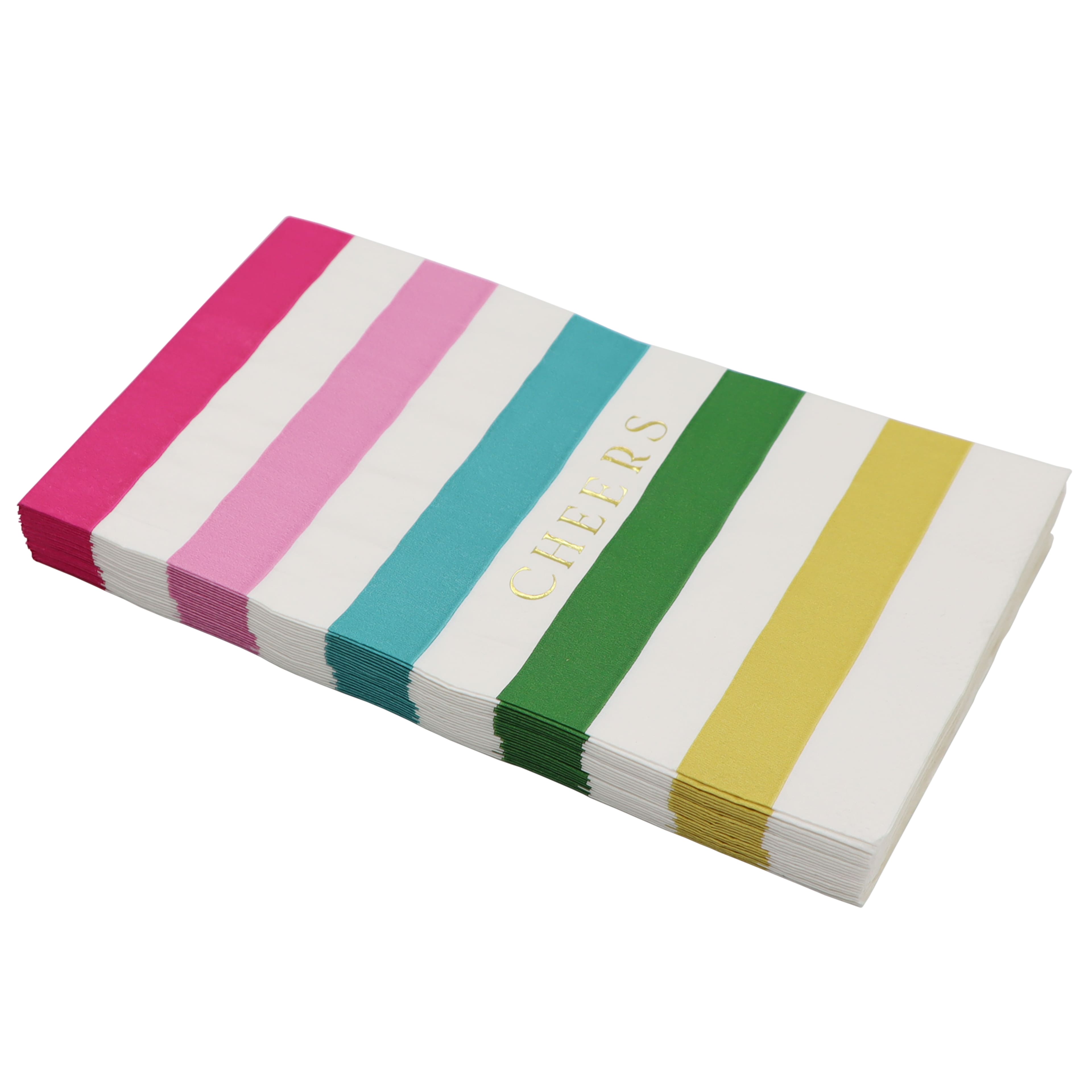 Multicolor Stripe Cheers Guest Napkins, 20ct. by Ashland&#xAE;