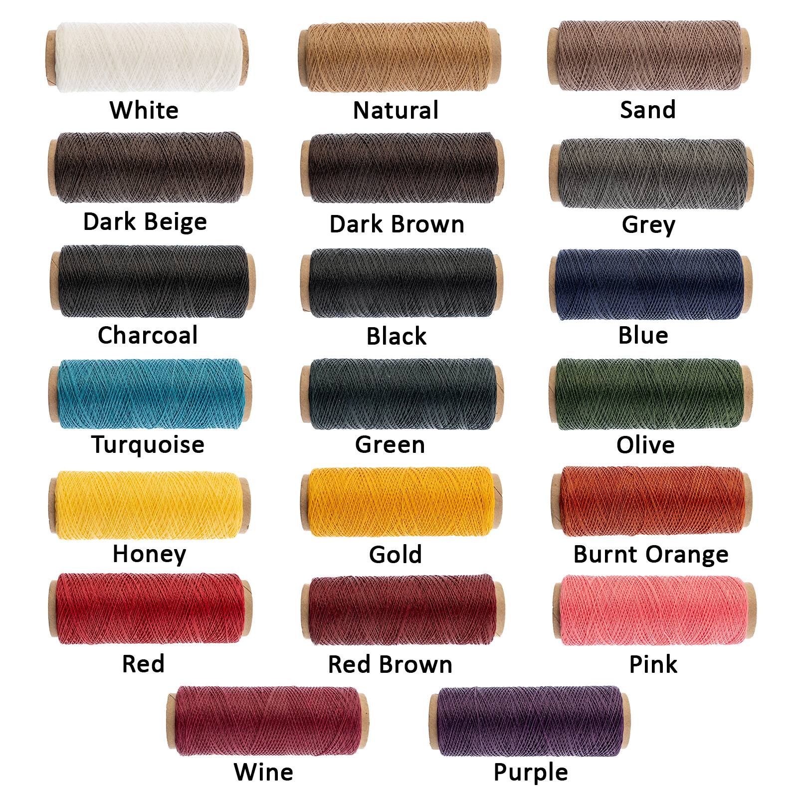 Gudebrod 0.015&#x22; 3 Ply Waxed Thread, 500ft.