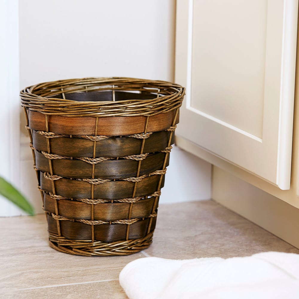 Household Essentials Haven Wicker Waste Basket