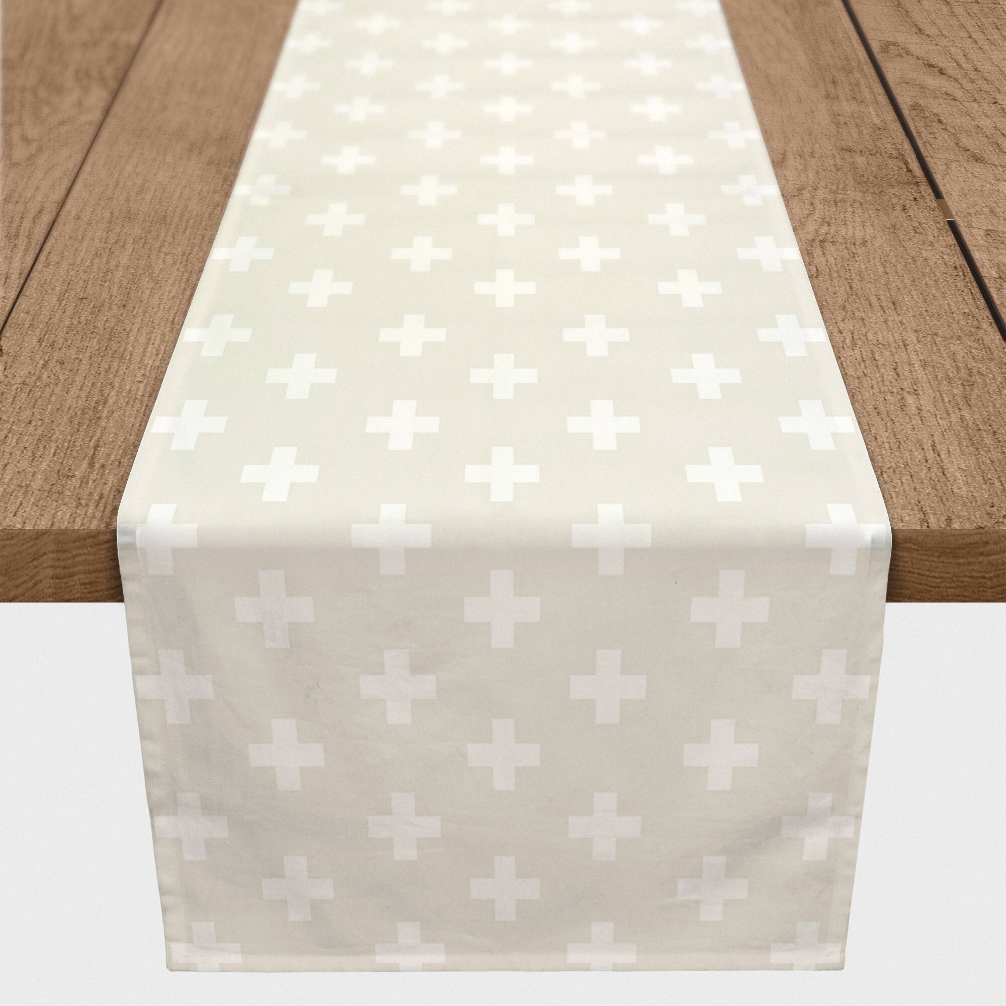 90" Swiss Cross Pattern Table Runner