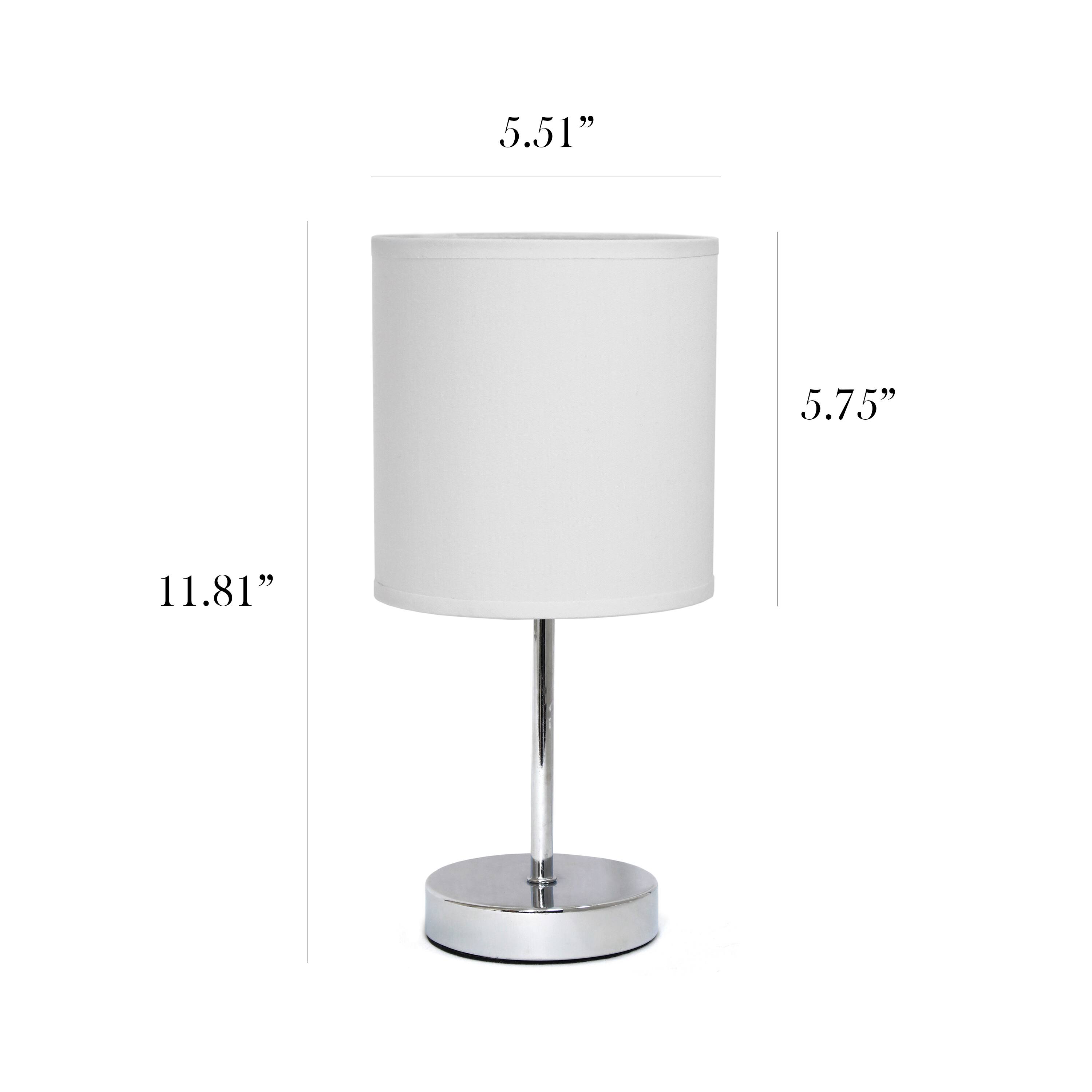 Simple Designs Chrome Mini Table Lamp